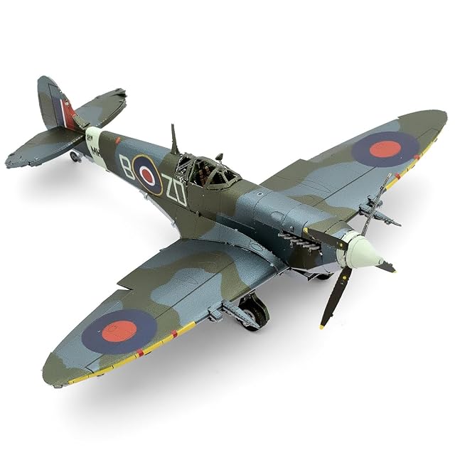 Foto 7 de 8 de Metal Earth - Modelo de avión Supermarine Spitfire de metal en 3D, Fascinations