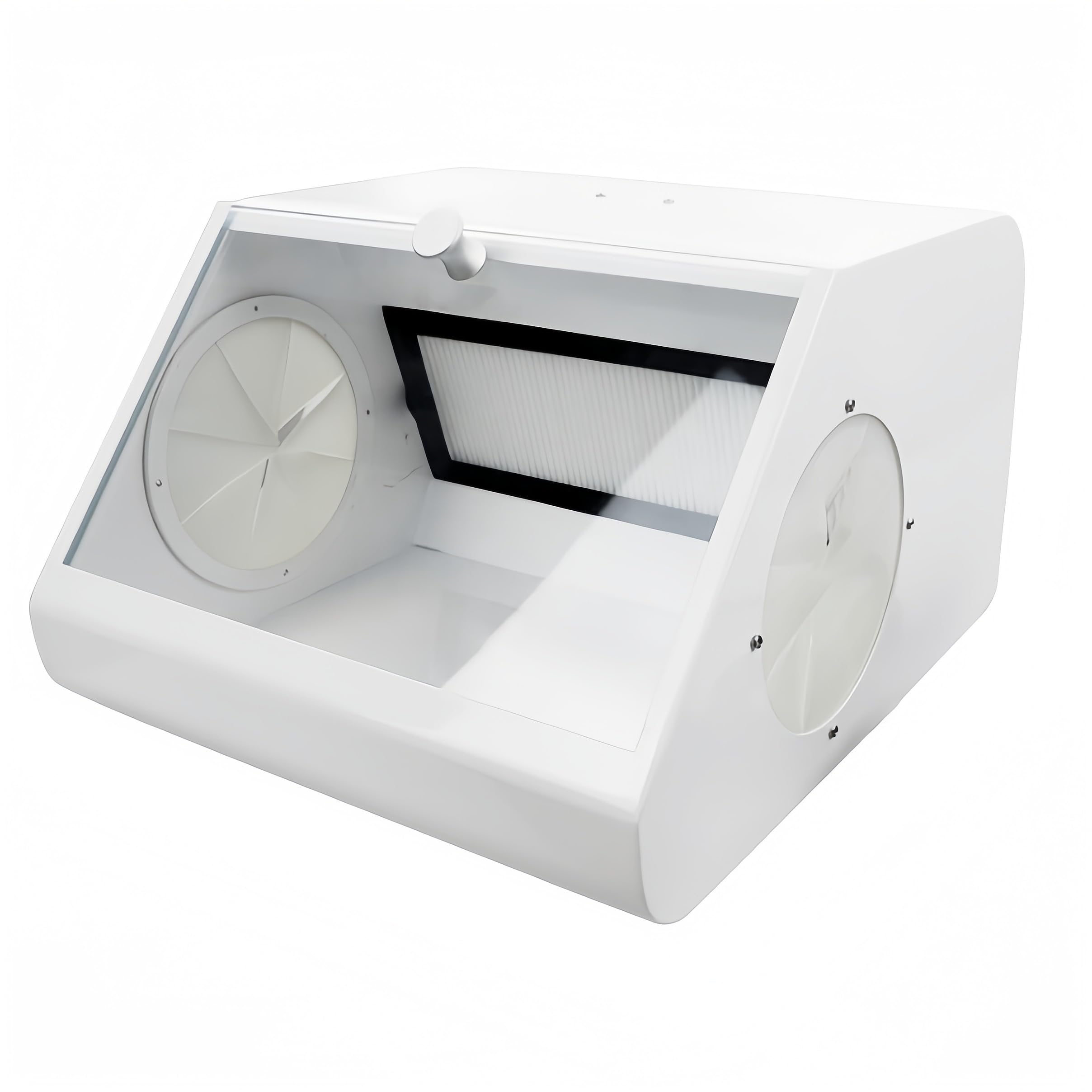 Dioche Dental Grinding Polishing Box, Lapping Protector Sandblasting Dust Proof Box, Dental Sandblaster Dust Collector Box, Lab Sandblaster Dust Collector