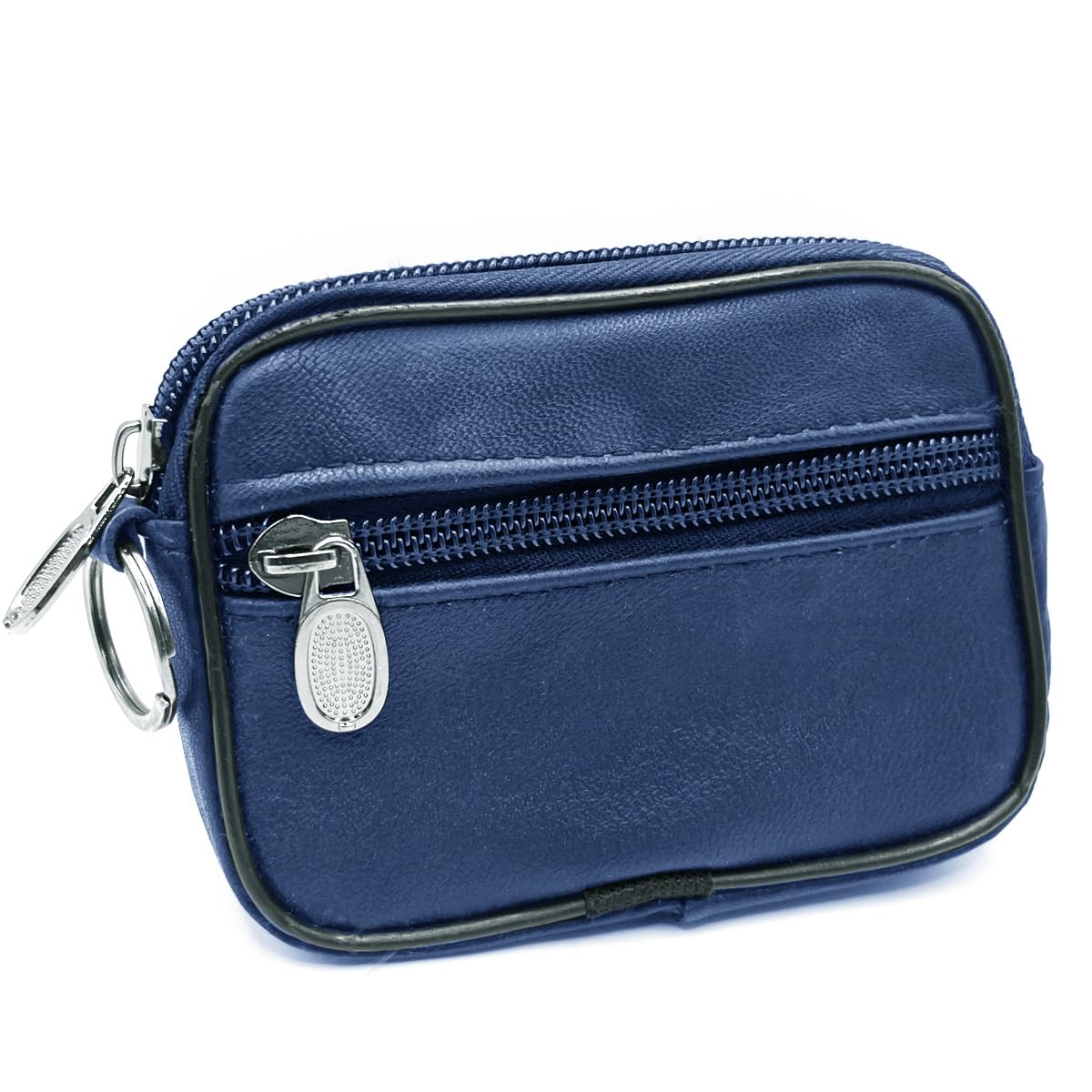 PORTAMONETE DA UOMO vassoio in vera pelle cambio portafoglio tasca taglia marrone nuovo EUR 5,94