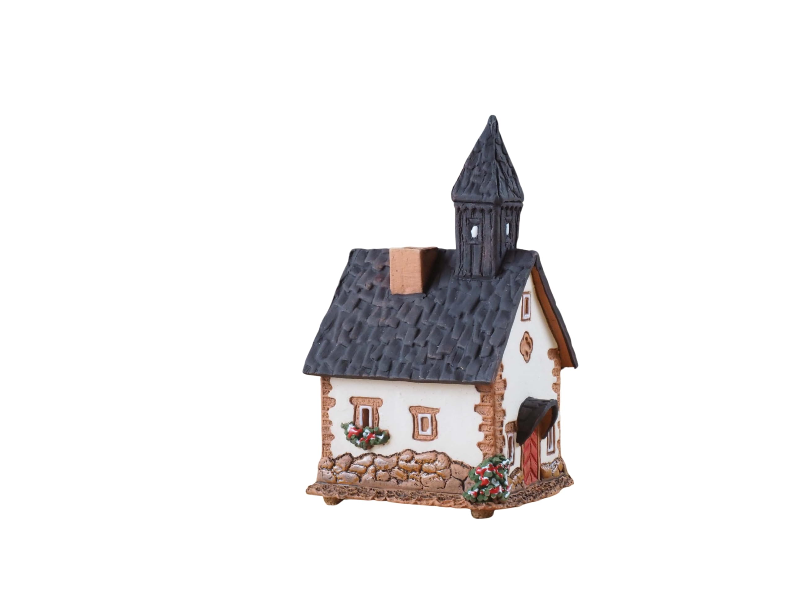 Keramik Räucherhaus, Handarbeit, Künstlerisches Miniatur, Kapelle in Tirol, Italy, R290