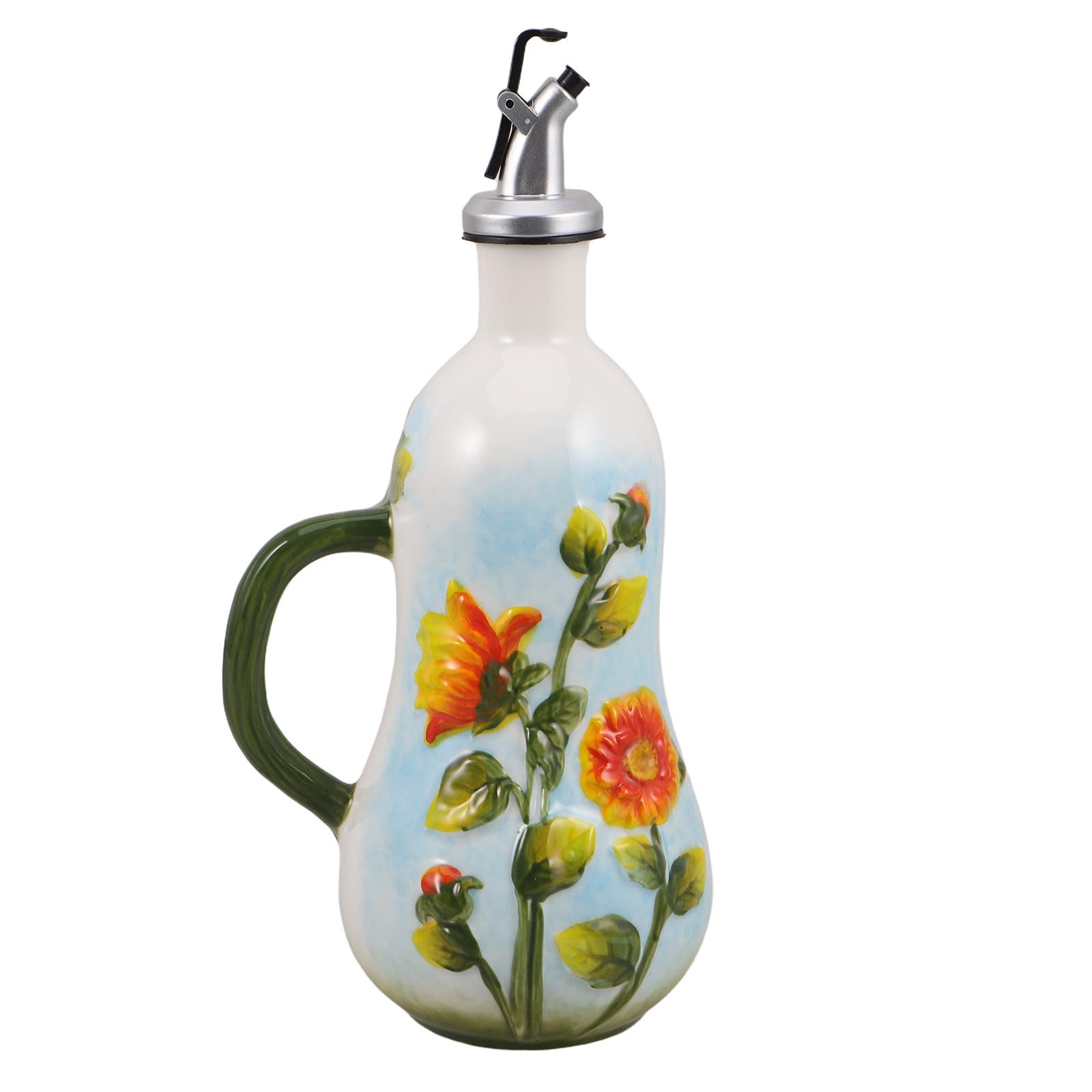 Alipis Botella de Aceite de Cerámica 600ml, Estilo Europeo Elegante