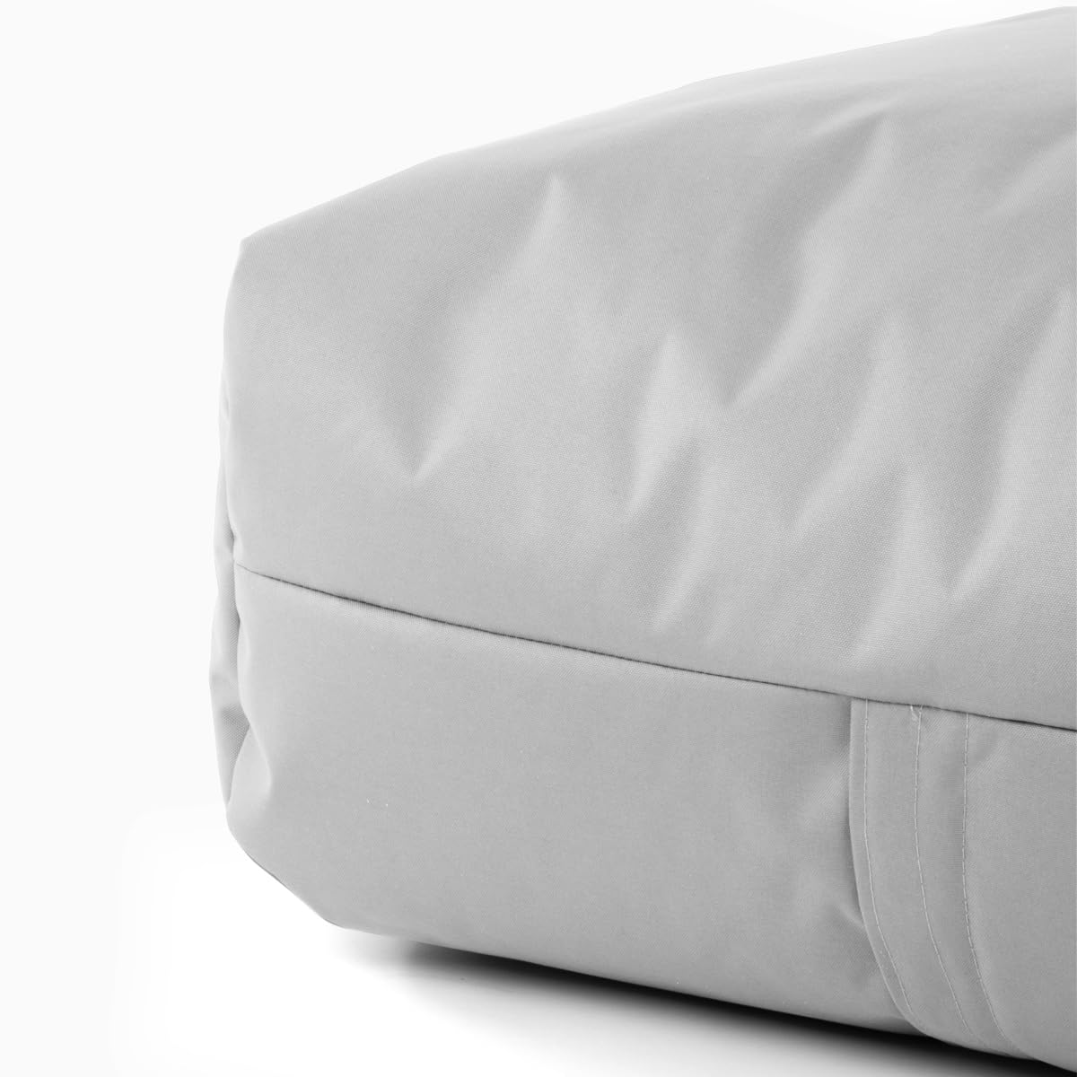Avalon Gaia Pouf Quadrato in Tessuto Poliestere Samba 80x80x30 cm Grigio