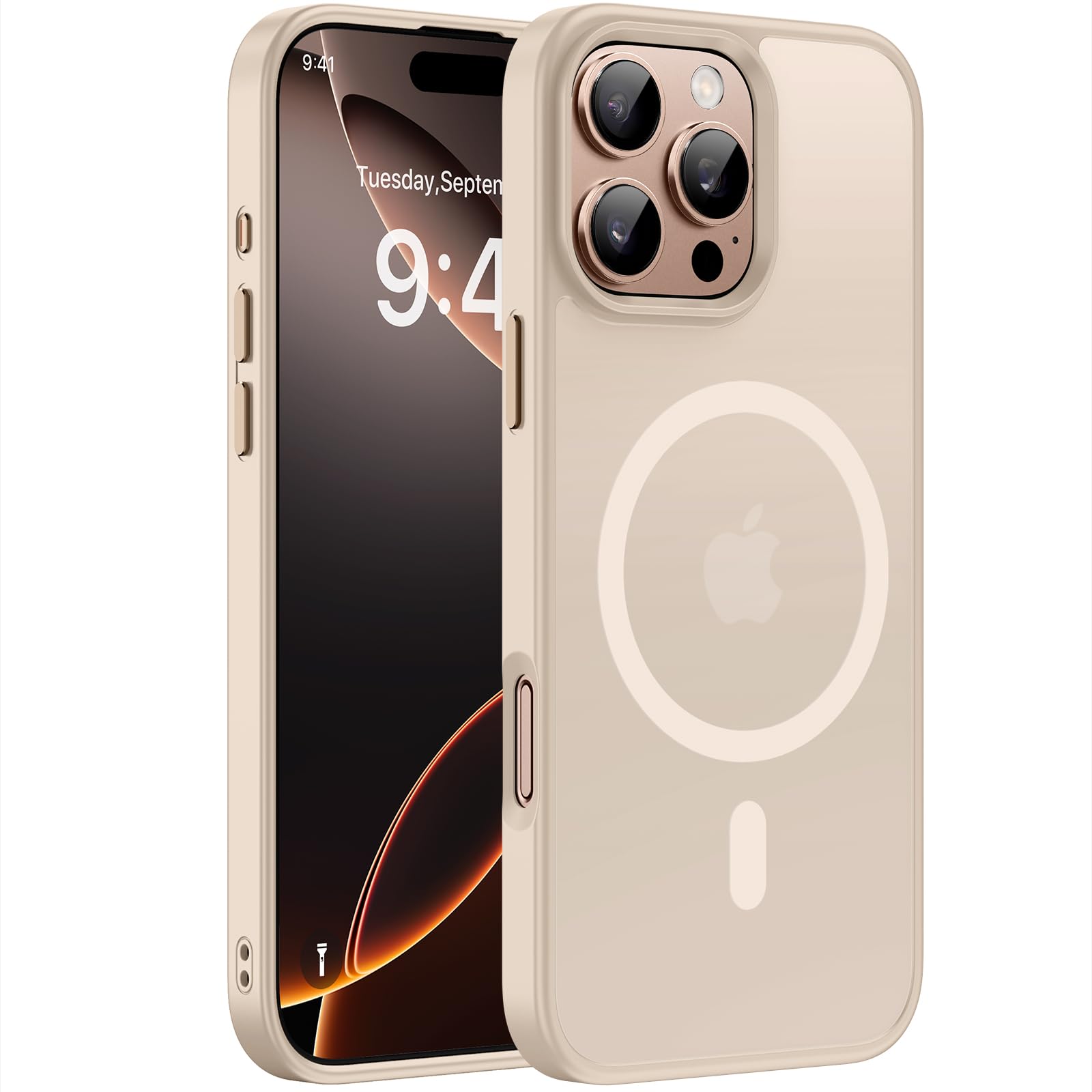 Miracase Magnetic for iPhone 16 Pro Max Case, 6.9 inch, Slim, Gold