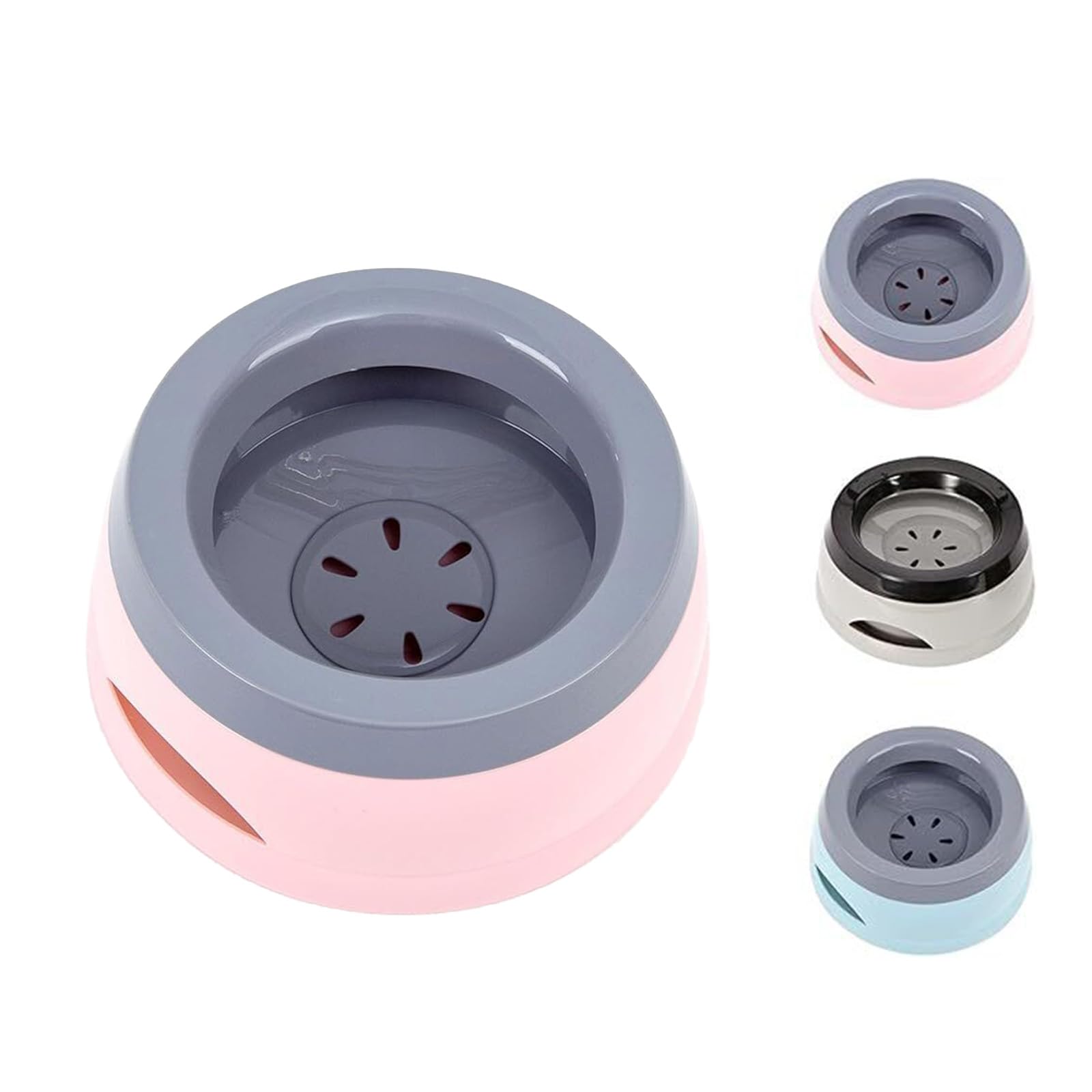 Non Spill Dog Water Bowl, Portable Travel Dogs Water Bowl, Splash Proof DogS Water Bowl Anti Slip for Dogs Cats Vehicle Carried (Pink)
