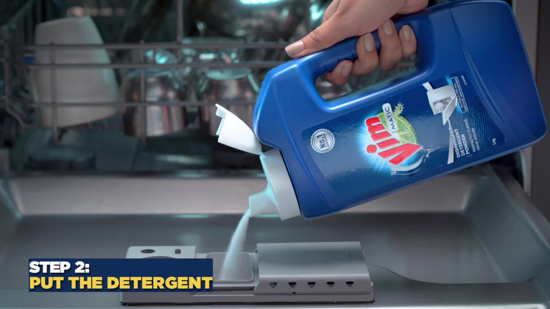 Vim Matic Dishwasher Detergent Powder 1 Kg, Designed by India’s no. 1