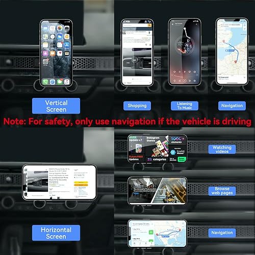 Miniatura 5 de BEERTE fits for Magsafe Car Mount for Honda Civic 2022-2024 20 Strong Magnets Magnetic Phone Holder for iPhone 15 14 13 12 MagSafe Case Car Air Vent