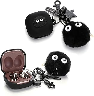 Doll Keychain and Case for Samsung Galaxy Buds2 Pro (2022), Galaxy Buds 2 (2021), Galaxy Buds Pro (2021), Galaxy Buds Live (2020), XMBYGY Silicone Cover Accessories for Galaxy Buds Earbud (Fairydust)