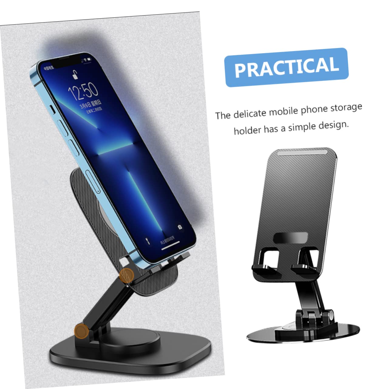 Lurrose 2 Pezzi Smartphone e Tablet e Portatilper Scrivania e Viaggio Design Compatto per Streaming e Visione Film