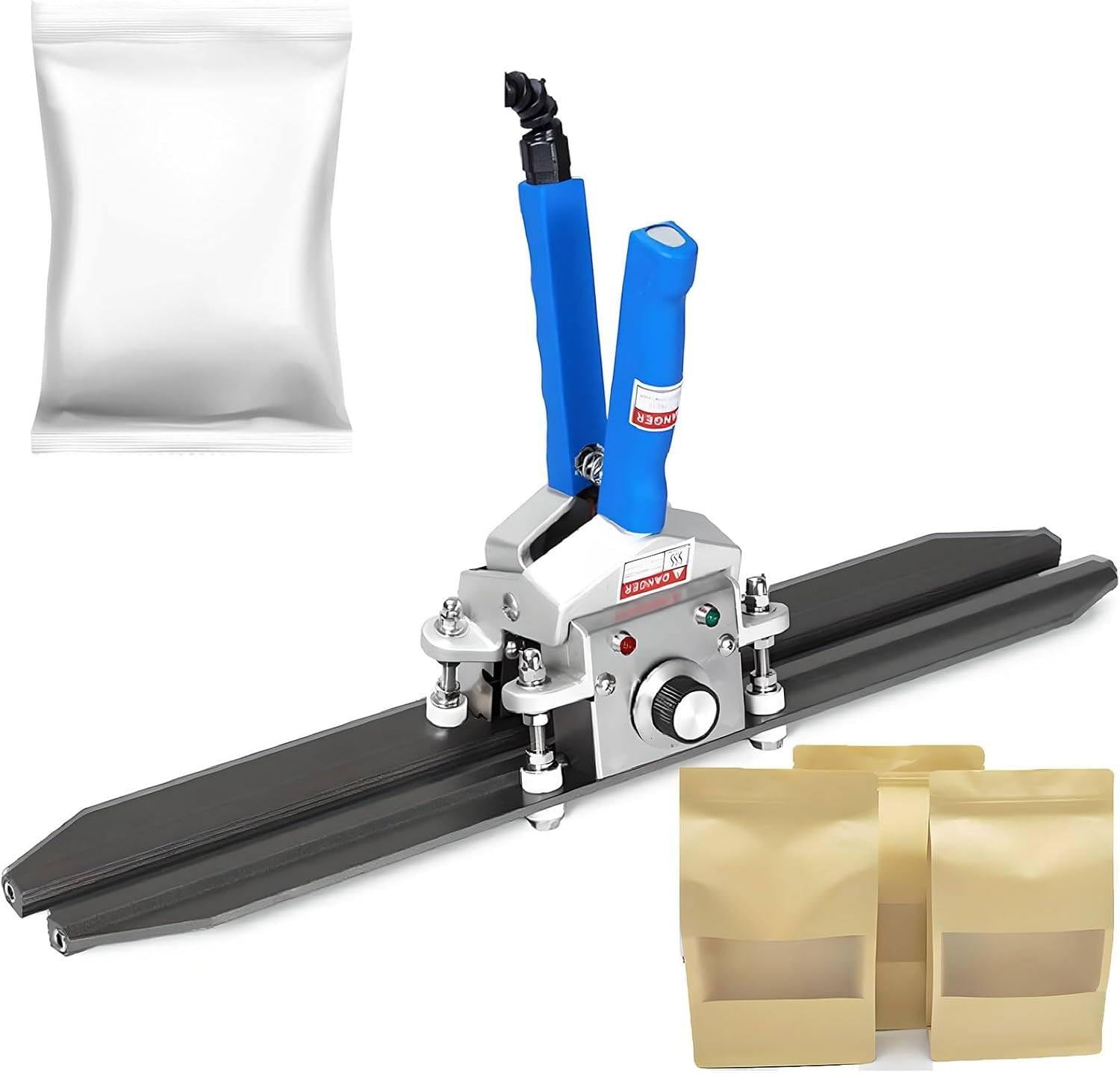Selladora térmica de bolsas de plástico de 200/300/400/500/600 mm,prensadora portátil,envasadora al vacío,ancho de sellado de 10 mm,para bolsas de Mylar, papel de aluminio,celofán y papel kraft. 200mm