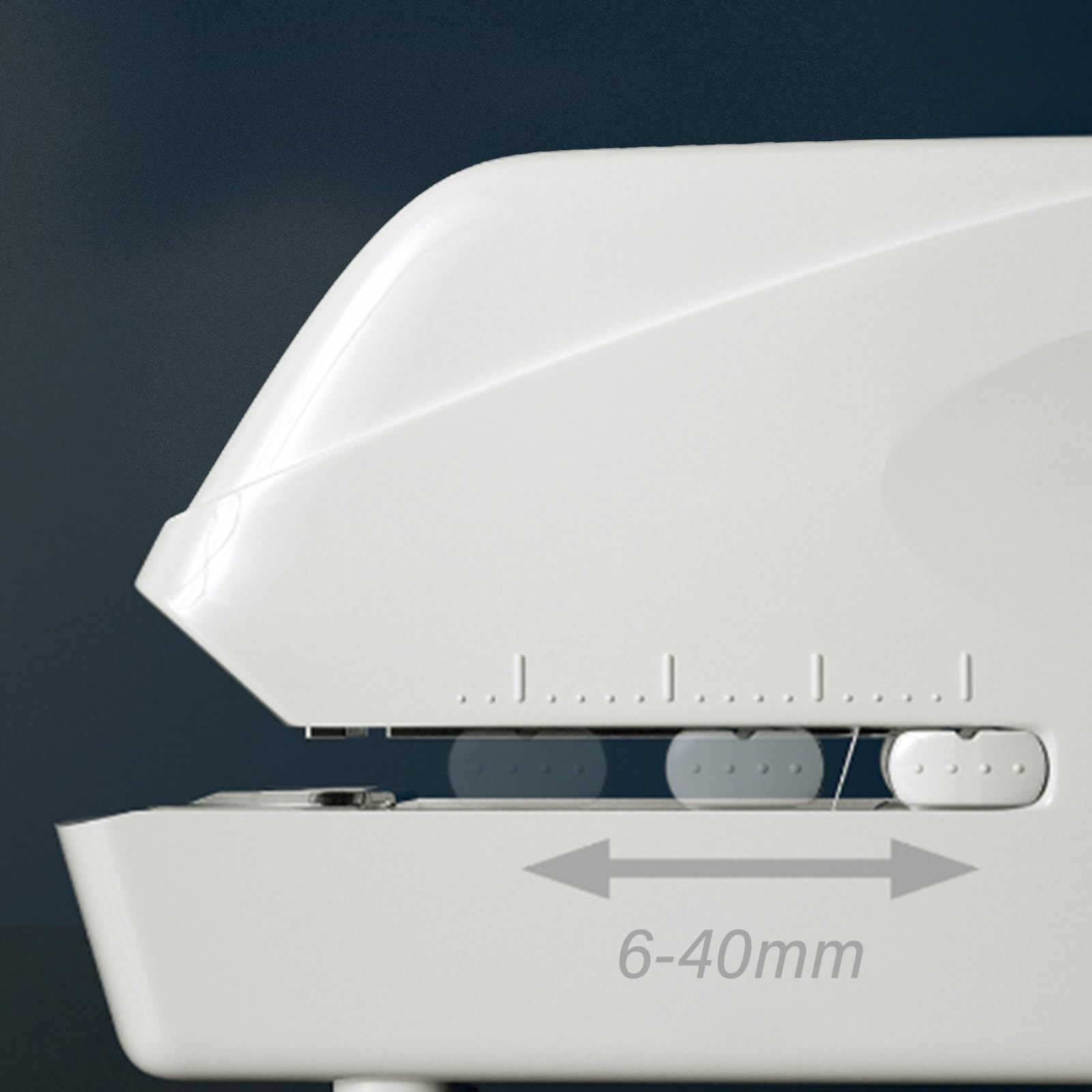 Cucitrice elettrica da ufficio portatile Adattatore con capacità 20 fogli o Cucitrice elettrica automatica da ufficio alimentata a batteria Bianca