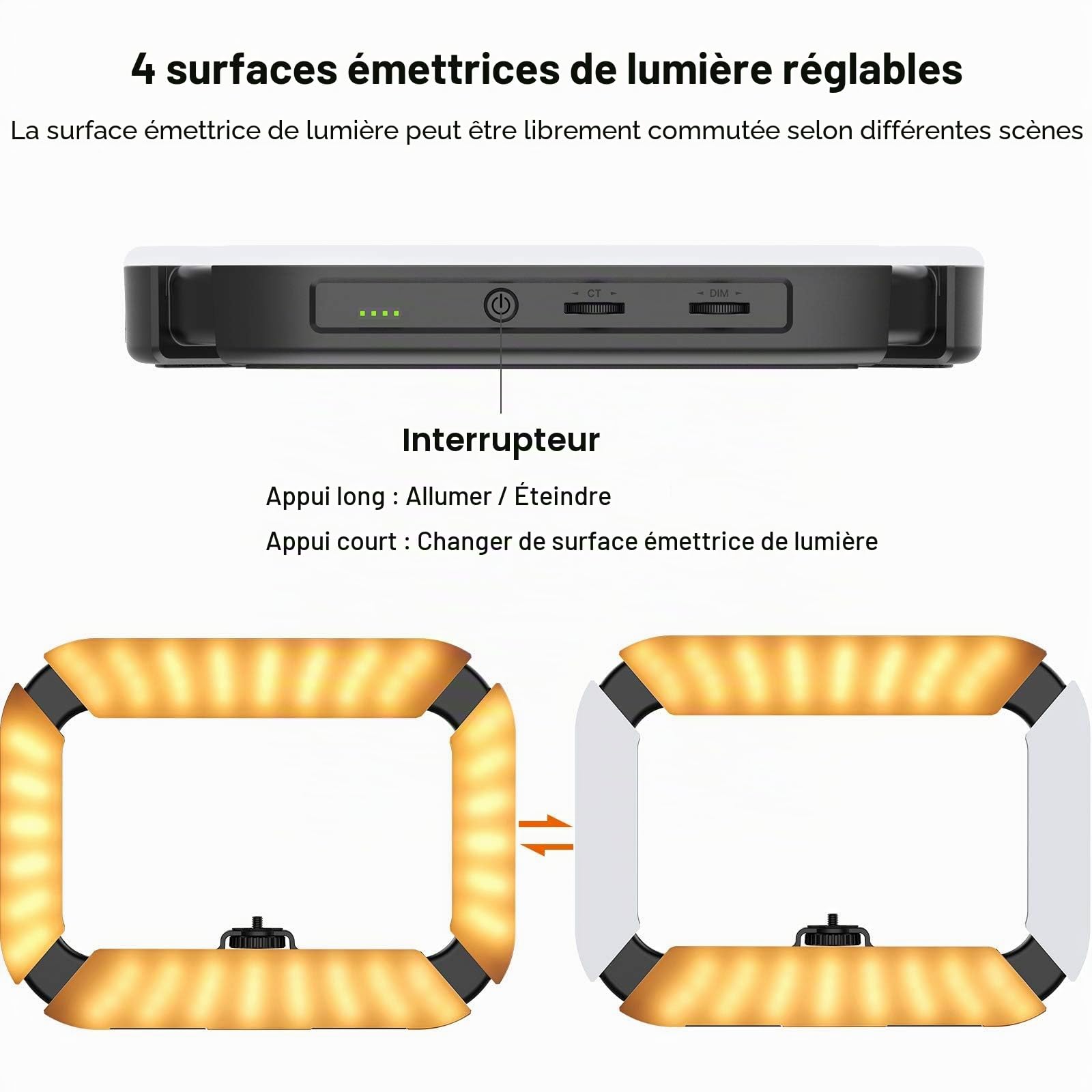 ULANZI U-Rig Smartphone Video Rig avec Lumière, stabilisateur Portable pour téléphone Portable avec Anneau Lumineux 8500 K pour la réalisation de Films en Direct Steam Tiktok Youtube Enregistrement
