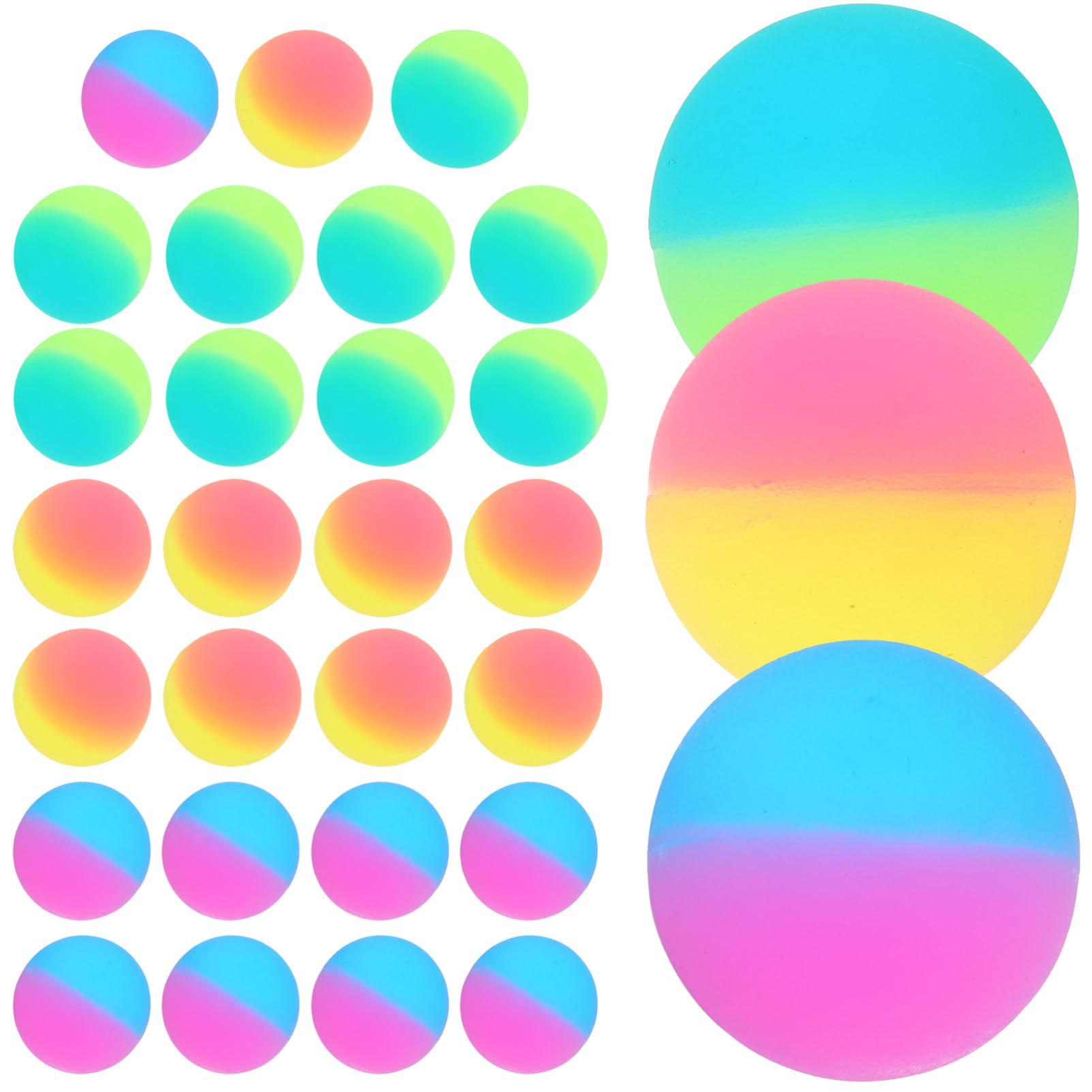 Milisten Bounce Ball for Kids Double Color Bouncy Balls Kids Round Edges Safe and Comfortable