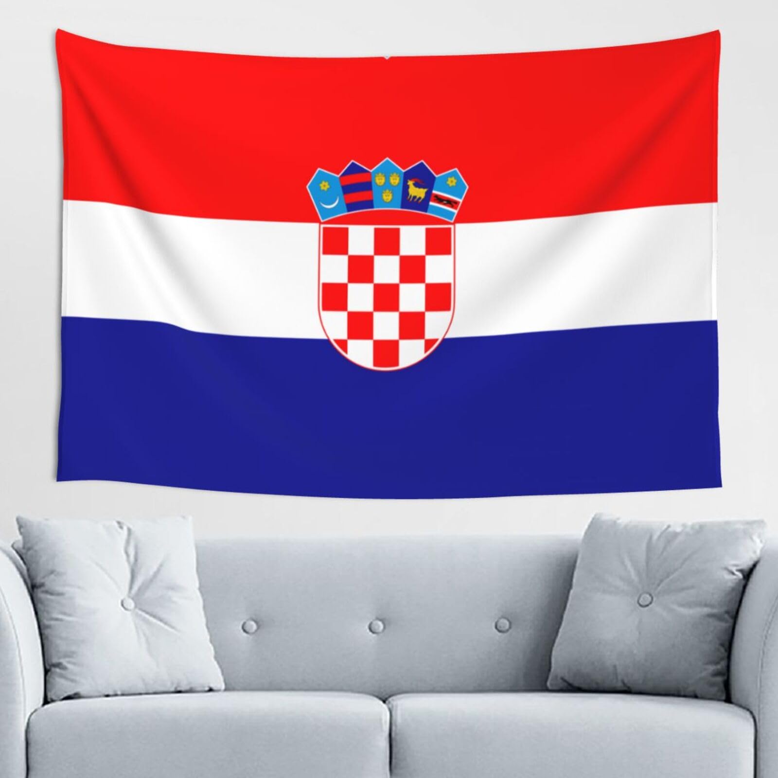 ZZYYDS Republic of Croatia flag Wall Decor Tapestry 60x40in, Wall Hanging, Home Decor, Dorm Decor, Porch Tapestry, etc.
