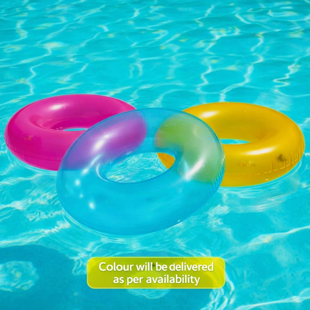 Toy Imagine 30" (76 cm) Transparent Inflatable Swimming Pool Safety for Kids | Pool Safety for Swimming Training & Fun for Boys and Girls (Age 6 to 10 Years) Assorted
