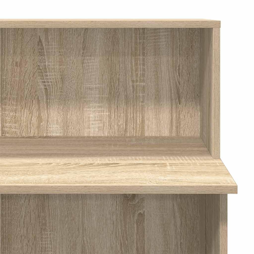 Générique Bancone di ricezione in legno di ingegneria, 100 x 50 x 103,5 cm, con ripiano integrato, scrivania per interazioni discrete, per riporre forniture ideale per uffici,