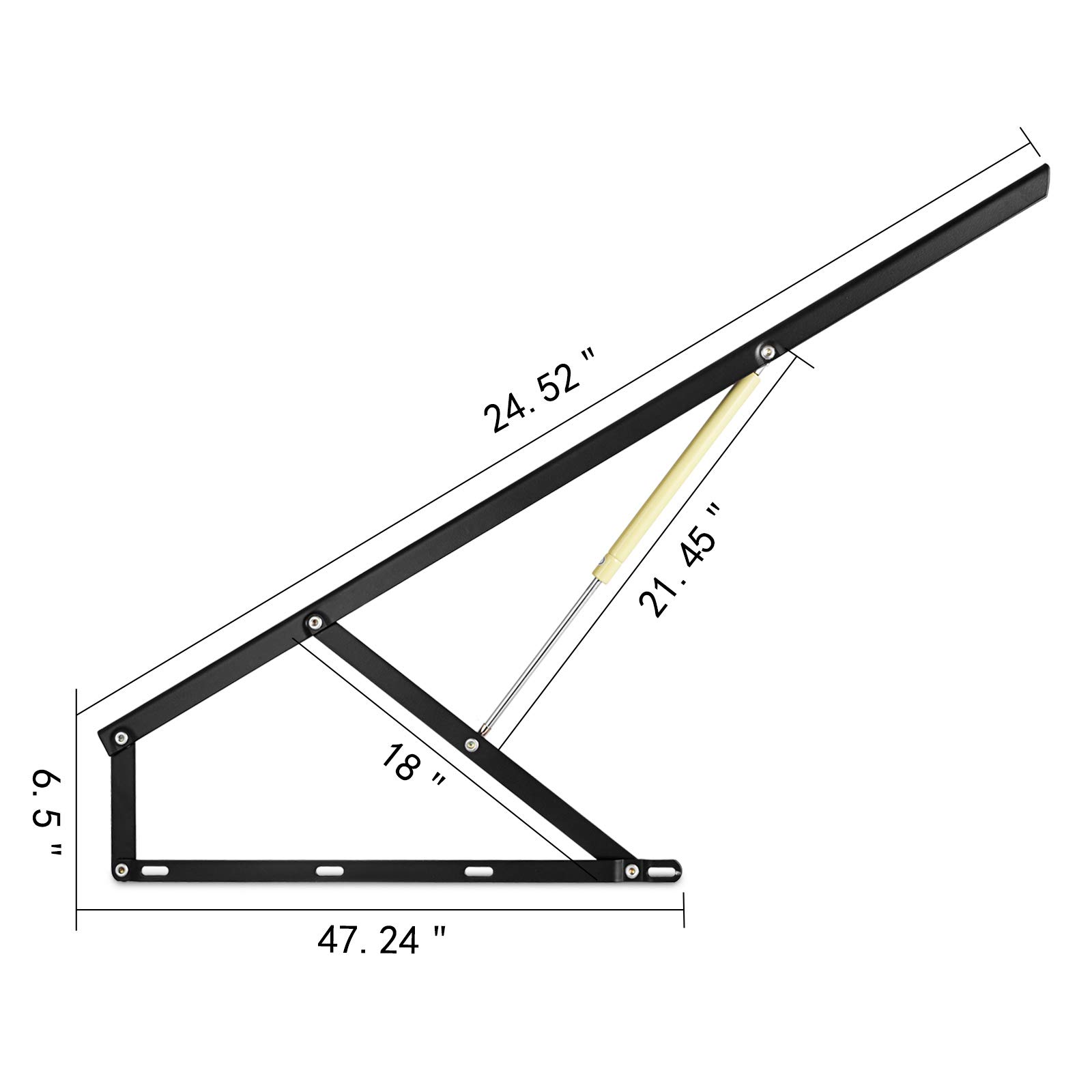 Buy Happybuy Pair of 4FT Pneumatic Storage Bed Lift Mechanism Heavy Duty Gas Spring Bed Storage