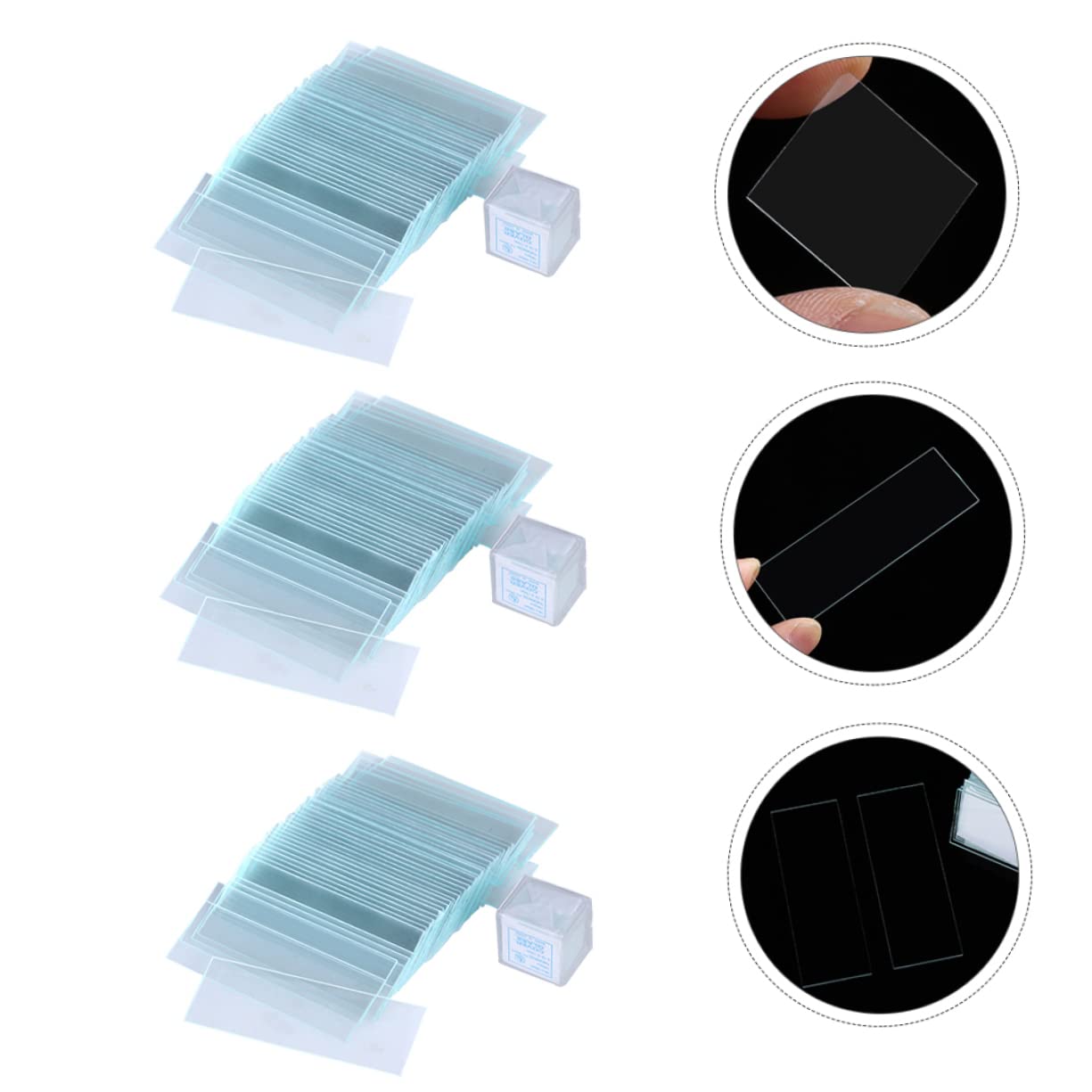 ABOOFAN 450Pcs Microscope Slides and Coverslips Includes Pre Cleaned Slides and Coverslips for Optical Microscopes for Laboratory and Education Use