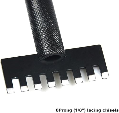 Miniatura 2 de OWDEN Juego de 4 cinceles de costura de cuero de 0.118 pulgadas (18 pulgadas) para cuero, 1 punta, 4 porng, 4 puntas (ángulo), juego de 8 puntas