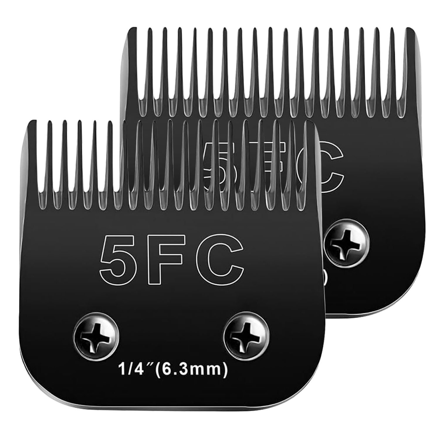 2PCS 5FC Blades Dog Grooming Blades Compatible with Andis Dog Clippers Blades,Dog Clipper Blades Compatible with Oster A5,Wahl km10 Dog Clippers,Stainless-Steel Blade Sharp