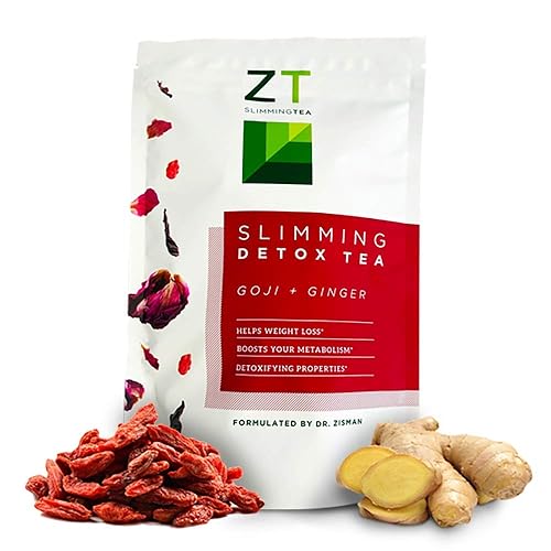 Dr. Zisman ZT Slimming Tea  Mezcla de desintoxicación Goji-Ginger  Té de hierbas orgánico saludable para la limpieza, mejora tu metabolismo de forma
