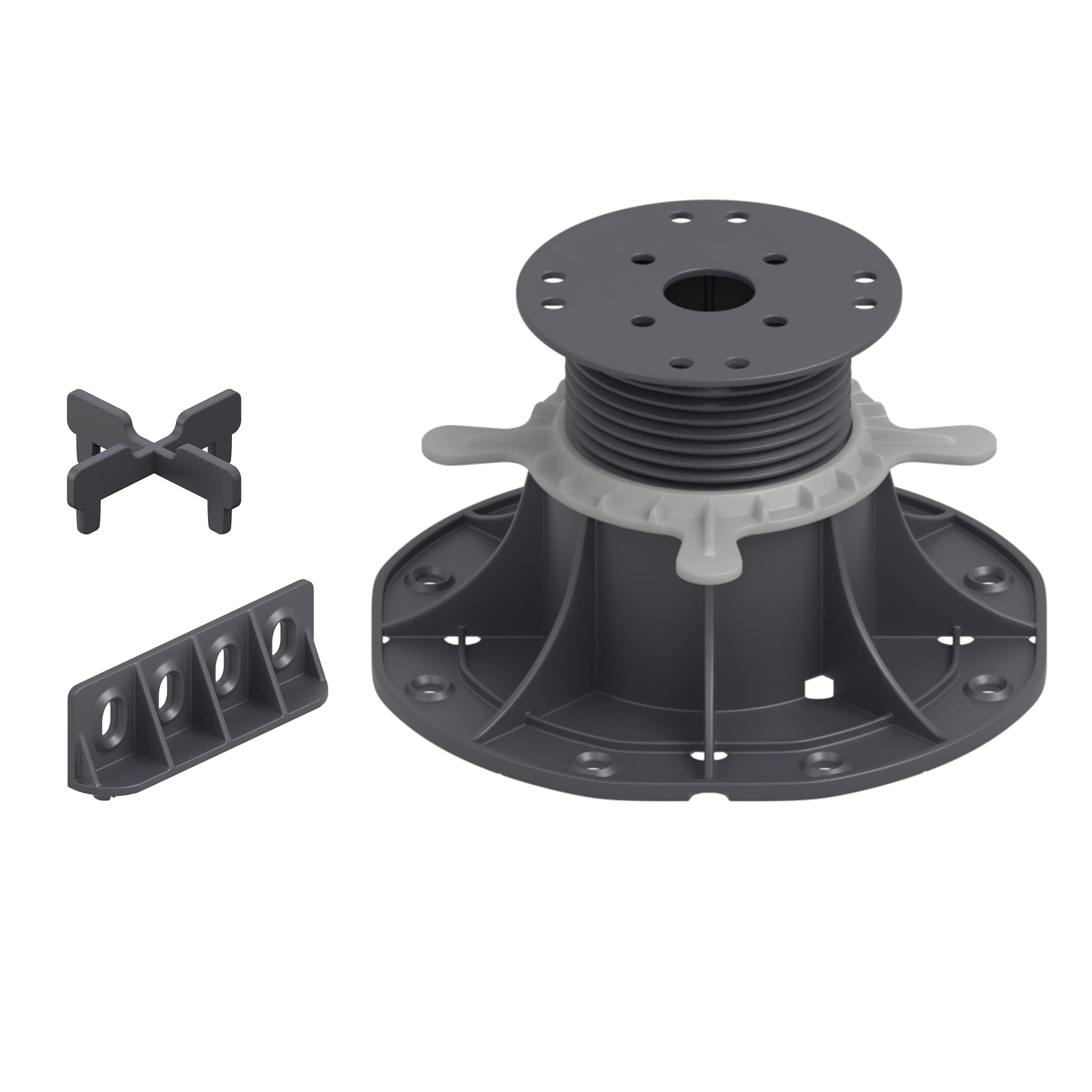 25 Stück Trevendo® Universal Stelzlager & Plattenlager XL 70-120 mm für Holz, WPC und Stein
