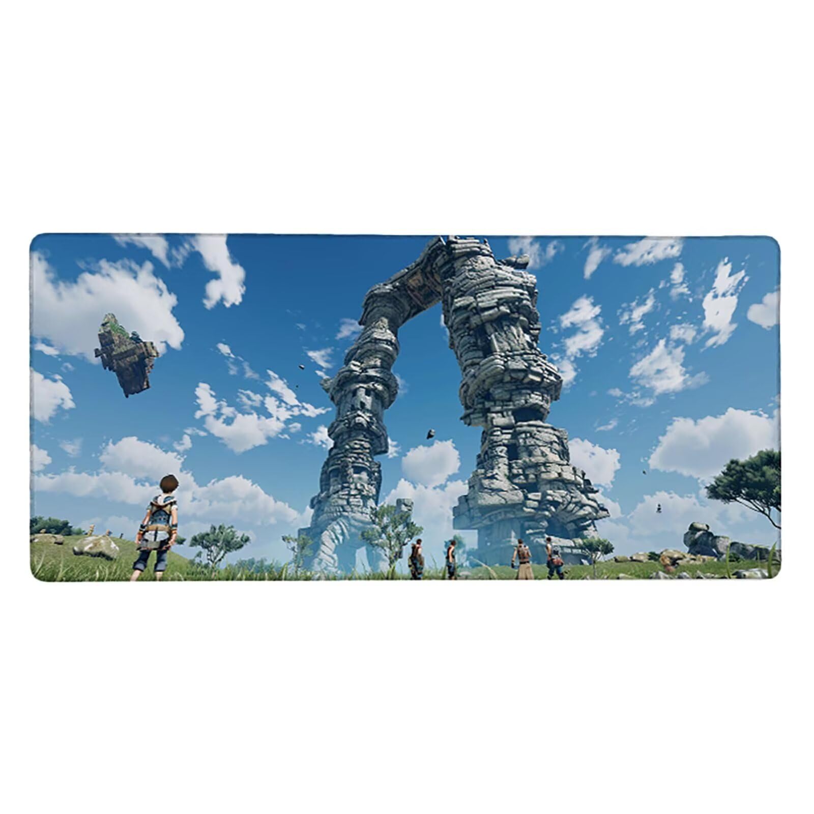 Estructura Molecular Alfombrilla Ratón 1500x800mm Alfombrilla Escritorio Azul Mouse Pad con Bordes Cosidos Impermeable Base de Goma Antideslizante Tapete Rato Escritorio para Oficina, Regalo O-P