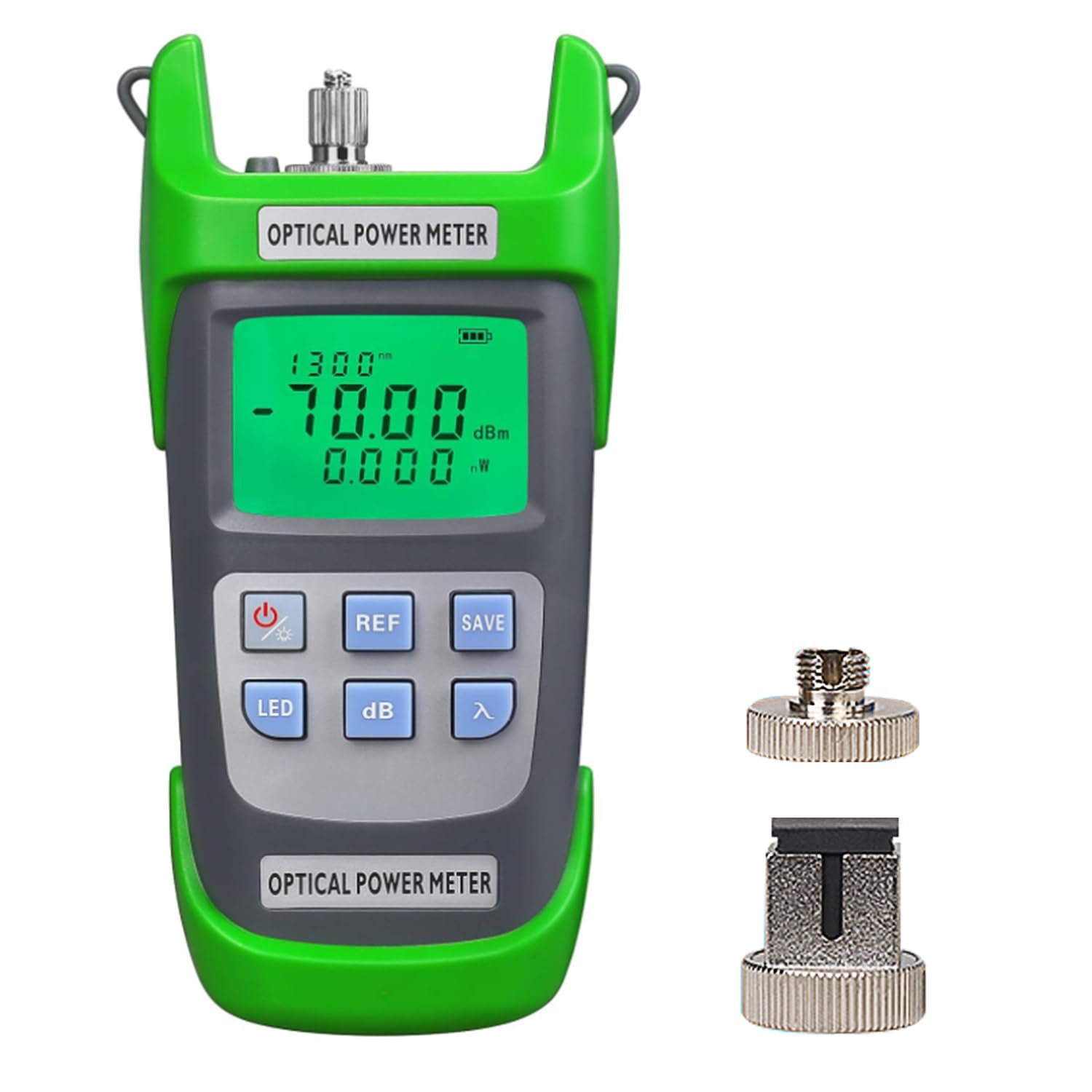 Duogalia Fiber Optical Power Meter with SC FC Connector, -70~10dBm, 10 Optic Wave Length, Optic Test Equipment for CCTV Communication Engineering (