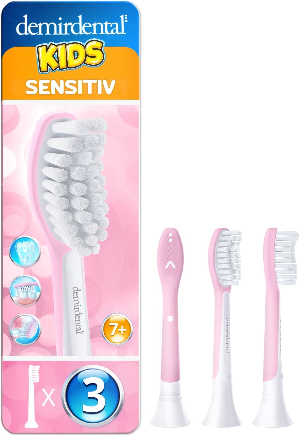3er demirdental for Kids Ersatzbürsten passend für Philips Sonicare