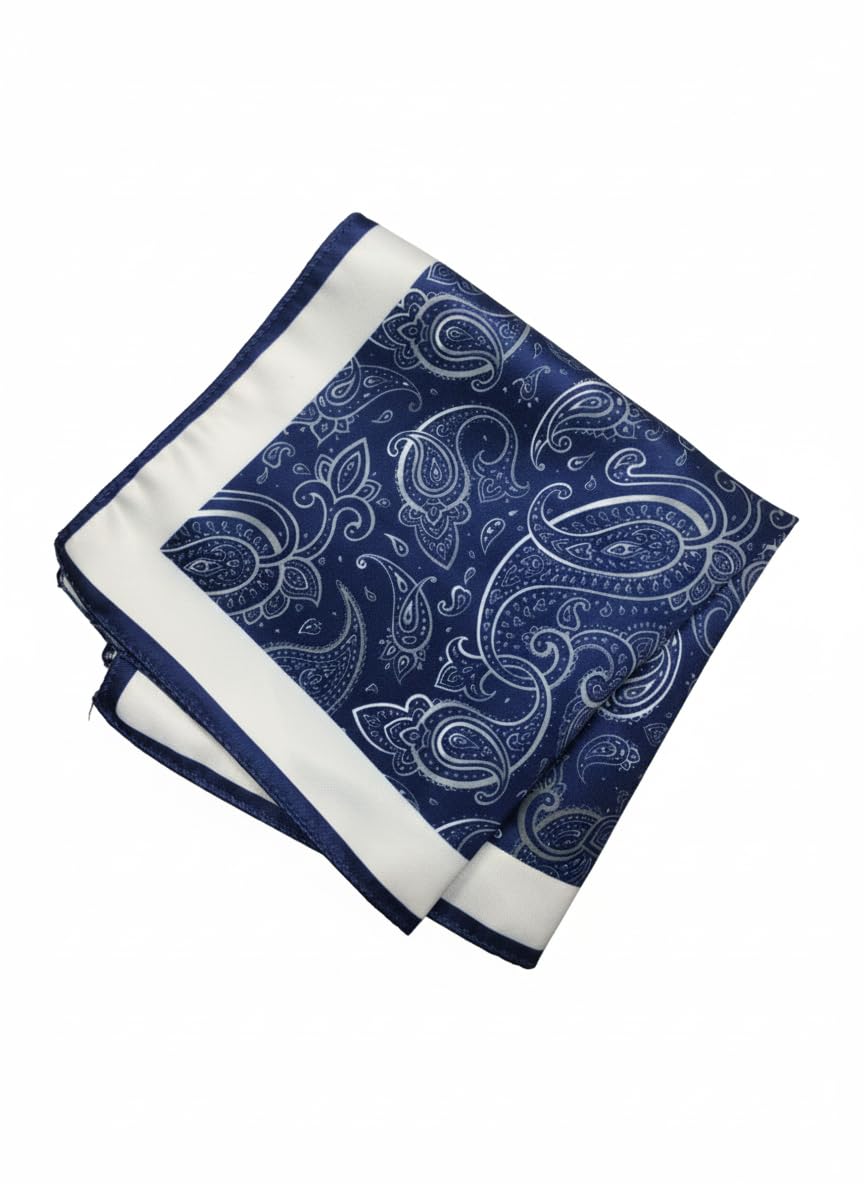 osking ties Stylish Floral Print Formal Pocket Square for Men, Wedding Handkerchief for Suits, Blazers & Tuxedo, Men's Bandhgala and Modi Jacket-picture-23
