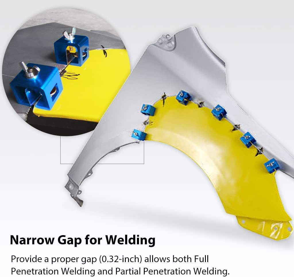 FIRSTINFO F3941 Patented Butt Welding Clamps 4 pcs- Adjustable, Equipped with Level Alignment Function for Edge to Edge Welding of Sheets with Different Thicknesses