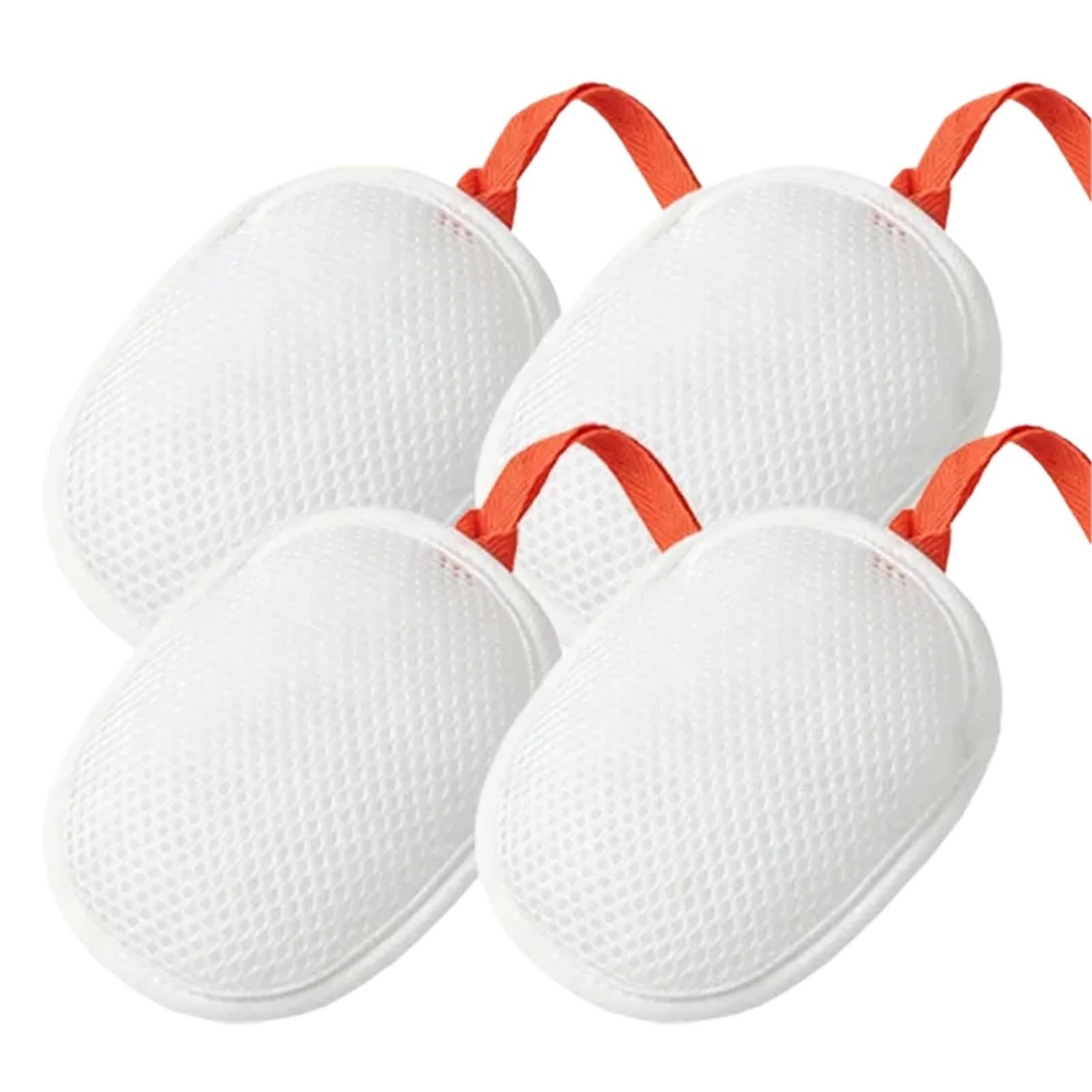 Zhsoao White 60Pcs Soap Pocket Bag Saver Pouch Body Scrubber For Bath & Shower
