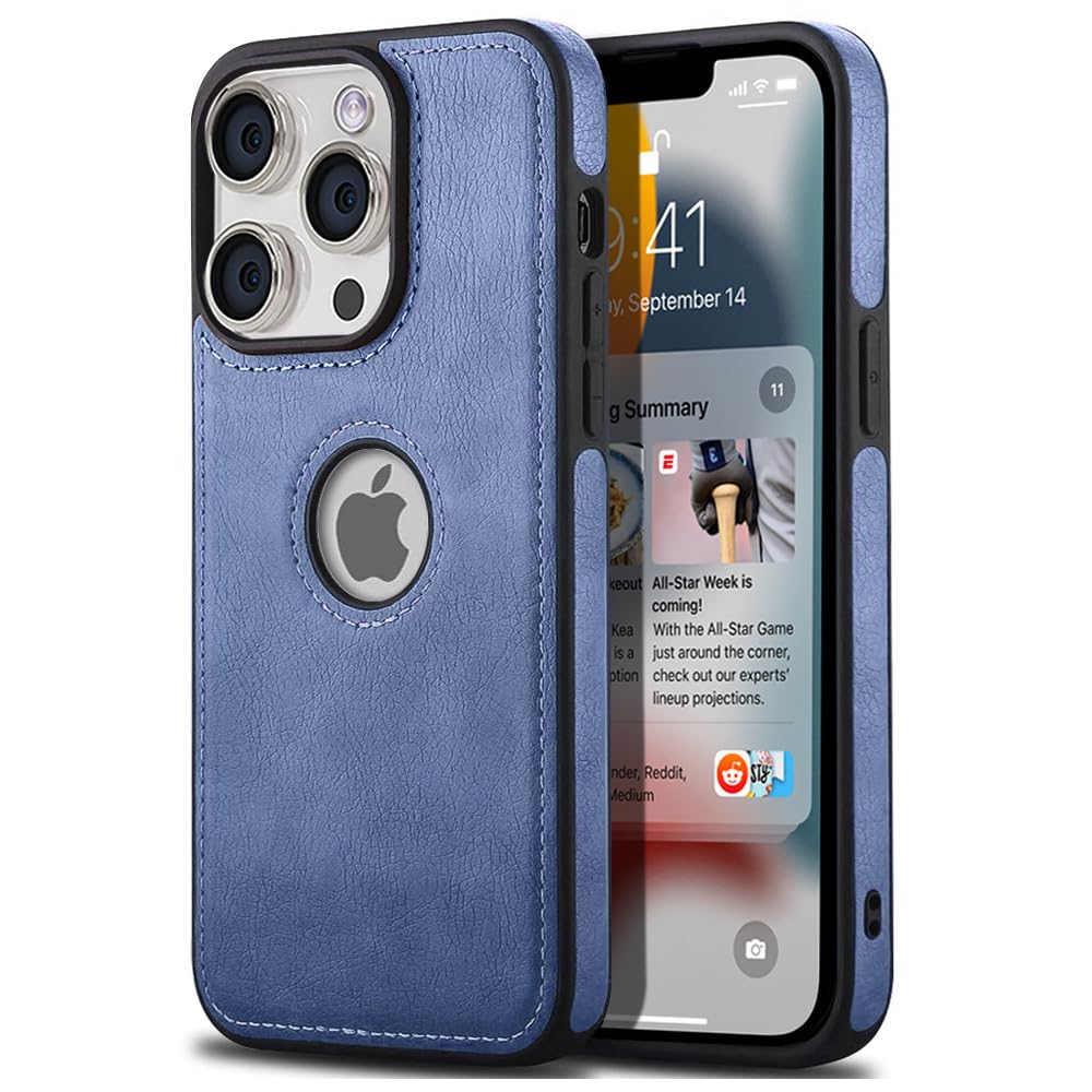 KARWAN®️ Genuine Leather Finish iPhone 13 Pro Max Back Cover Case |Shockproof Design |Raised Edges for Camera & Screen Protection |Super Soft - Touch |Leather Case for iPhone 13 Pro Max(Blue) (B0CTK81F5X) Amazon Price History, Amazon Price Tracker