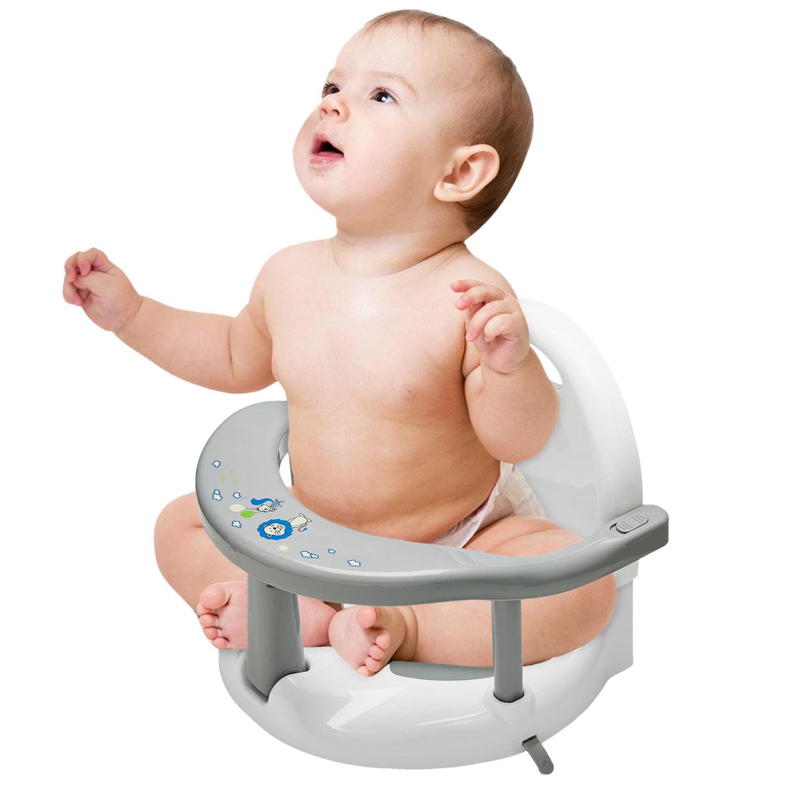 Seggiolino per vasca da bagno per bambini, 32 x 28 x 32 cm | seggiolini da bagno girevoli Babe, Sedili pieghevoli per vasca da bagno con ventose, sedia per vasca da bagno per bambini da