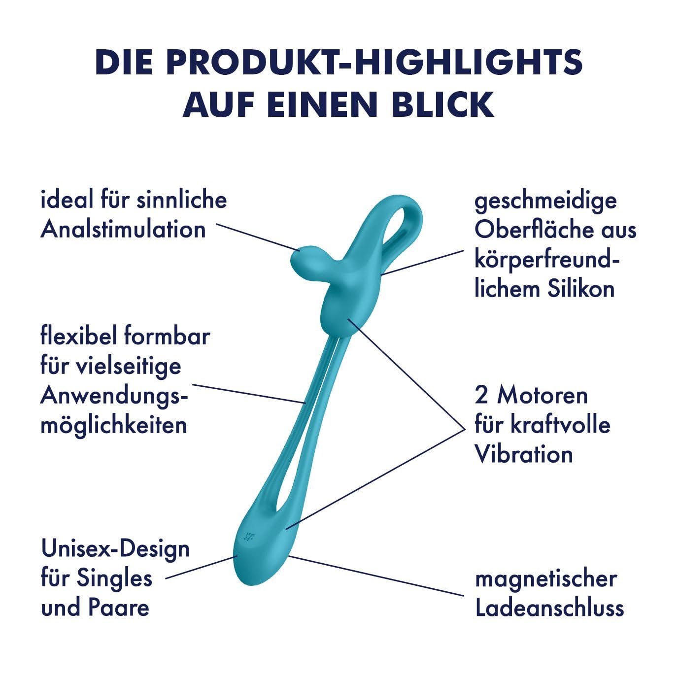 Satisfyer Plug & Play 1 | Flexibler Multivibrator | Unisex | 43,5 cm