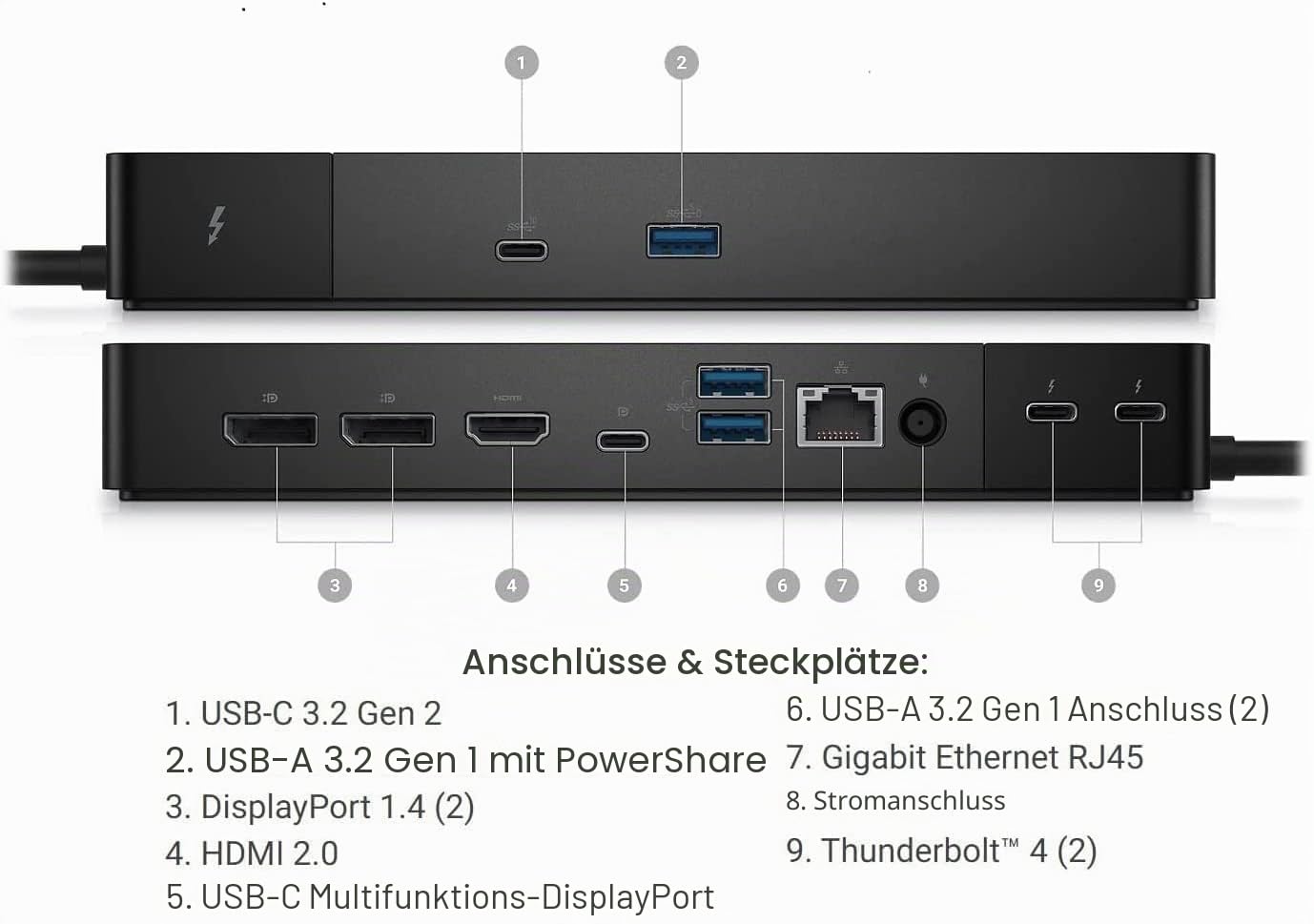 Dell Thunderbolt WD22TB4 4-Dock 130W