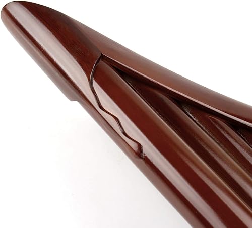 Miniatura 4 de 20 tubos E Key Natural Bamboo Pan Flute Chino Tradicional Instrumento Musical Marrón Tubos Fácil de Aprender con Caja Negra (Flauta de Pan de mano