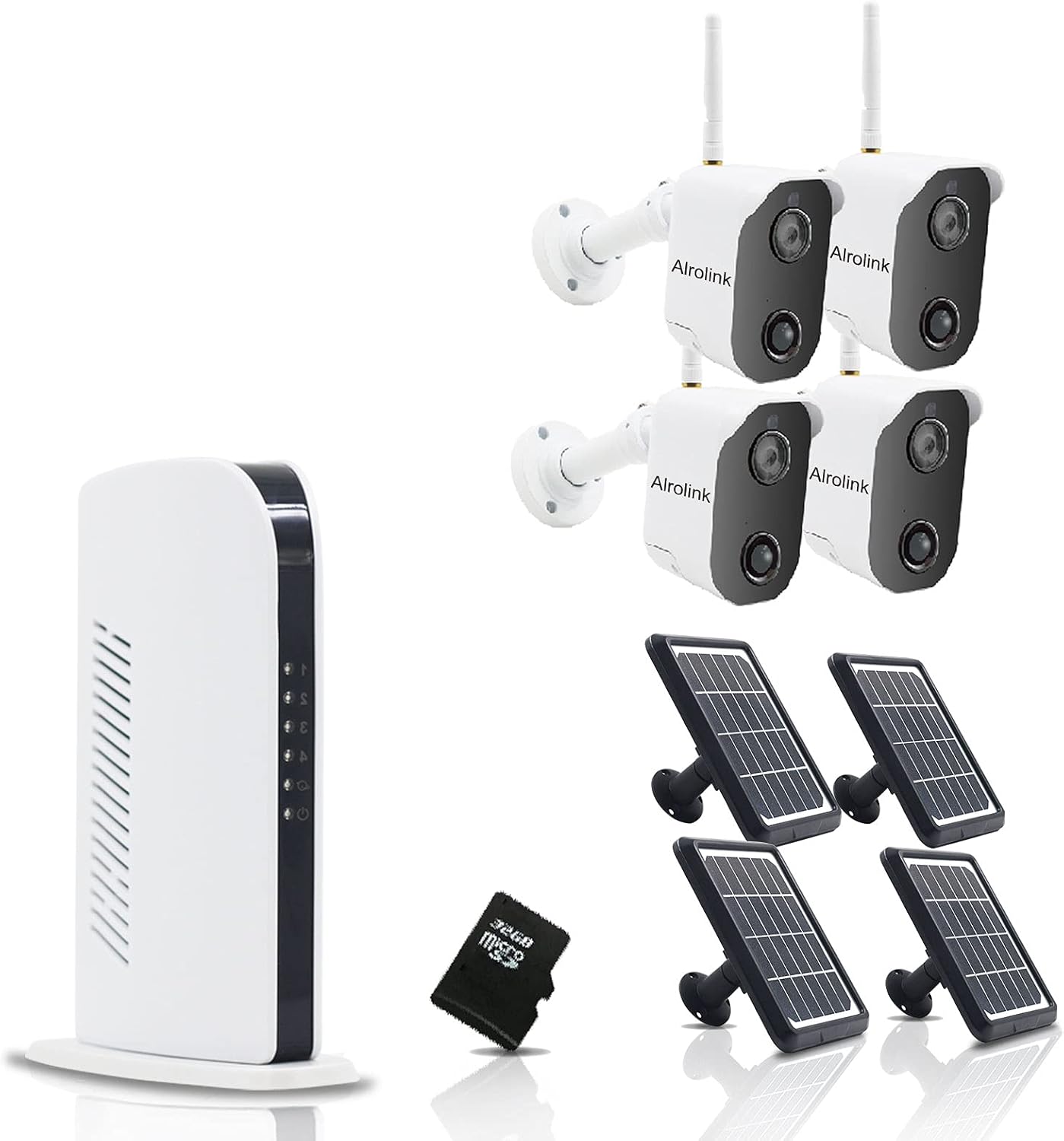 Add-on Cámara de seguridad WiFi Sistema inalámbrico con audio de 2 vías,  cámara IP de 5MP para sistema NVR expandible de 8 canales con adaptador de