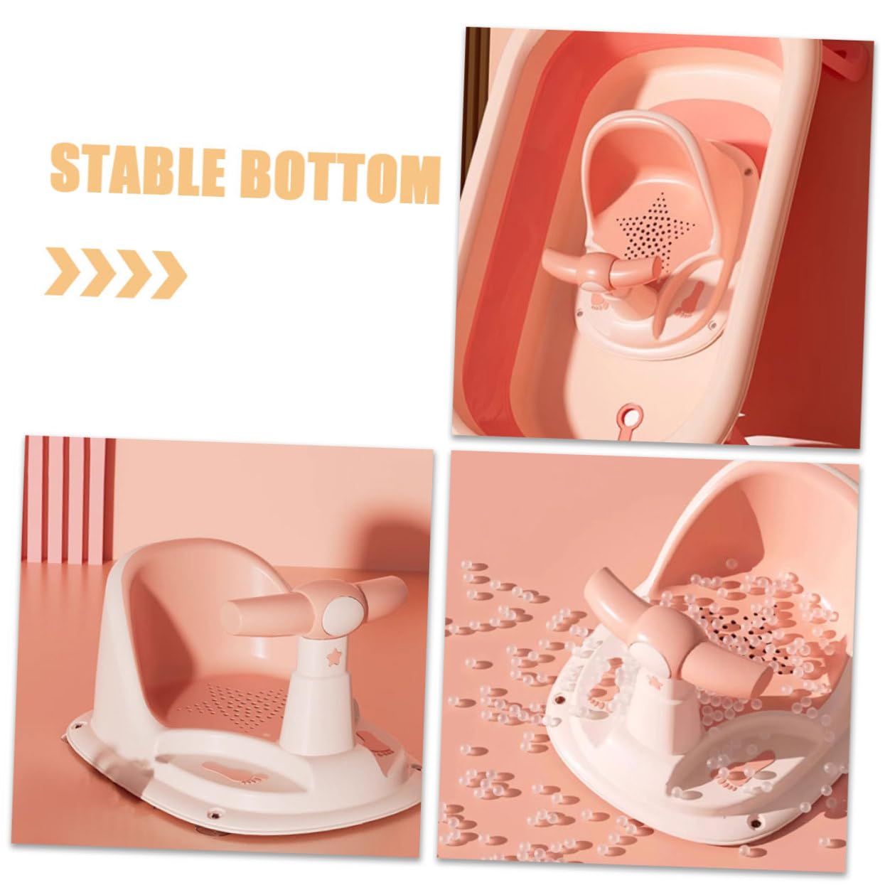 de Material Niños Pequeños para Baño o Bebés Asiento Antideslizante y Diseño Pp y Tpe Seguro y Cómodo Hogar Apartamento