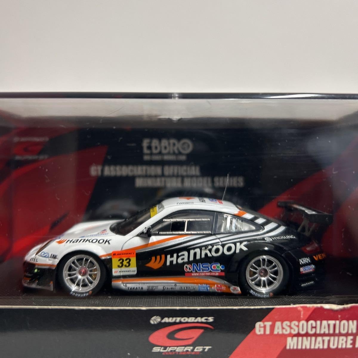 EBBRO SUPER GTハンコック ポルシェ ミニカー 1/43 エブロ 1/43 ハンコック ポルシェ 2011 スーパーGT GT300 #33