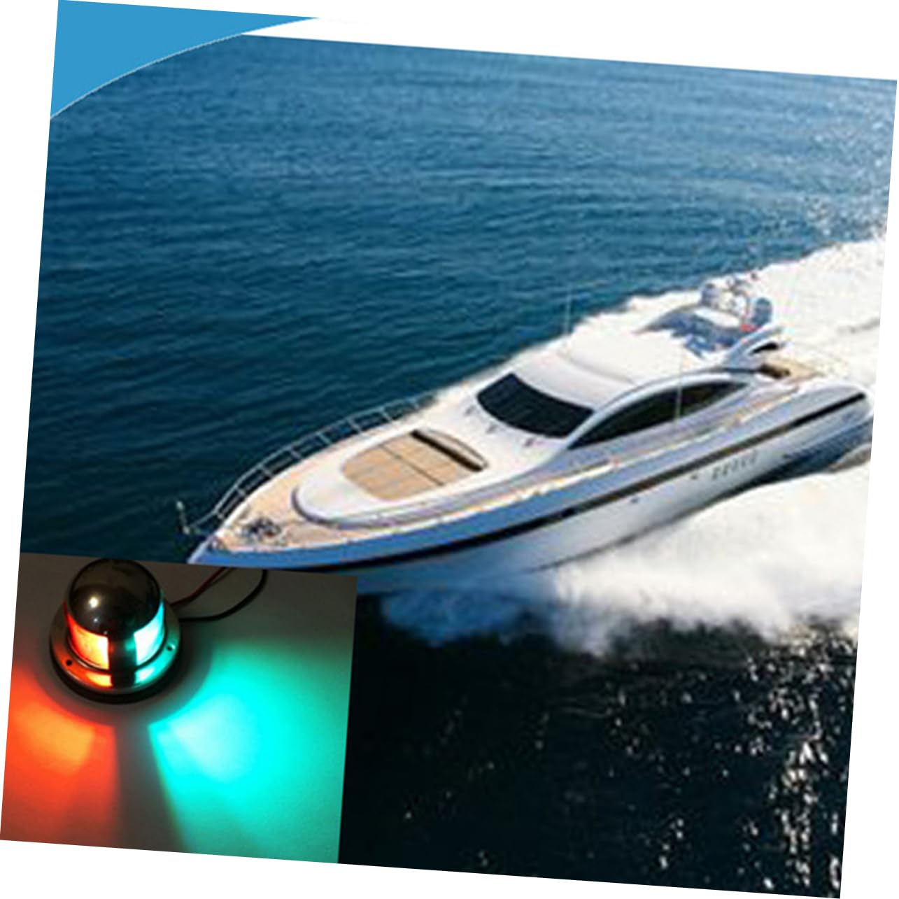 INOOMP 2pezzi Faro Led Per Imbarcazioni Di Navigazione Rosse e Verdi Con Copertura Inossidabile Facile Installazione Sicurezza Aumentata Per Barche e Yacht