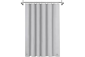 Mrs Awesome Premium Grey Shower Curtain Liner with Magnets
