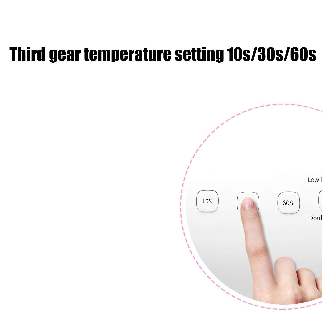 FAXIOAWA Lampada per Unghie a LED per essiccatore UV da 48 W Luce Intelligente per Unghie in Gel con Design a Doppia Potenza, Display LCD, polimerizzazione indolore, Protezione da sovratemperatura
