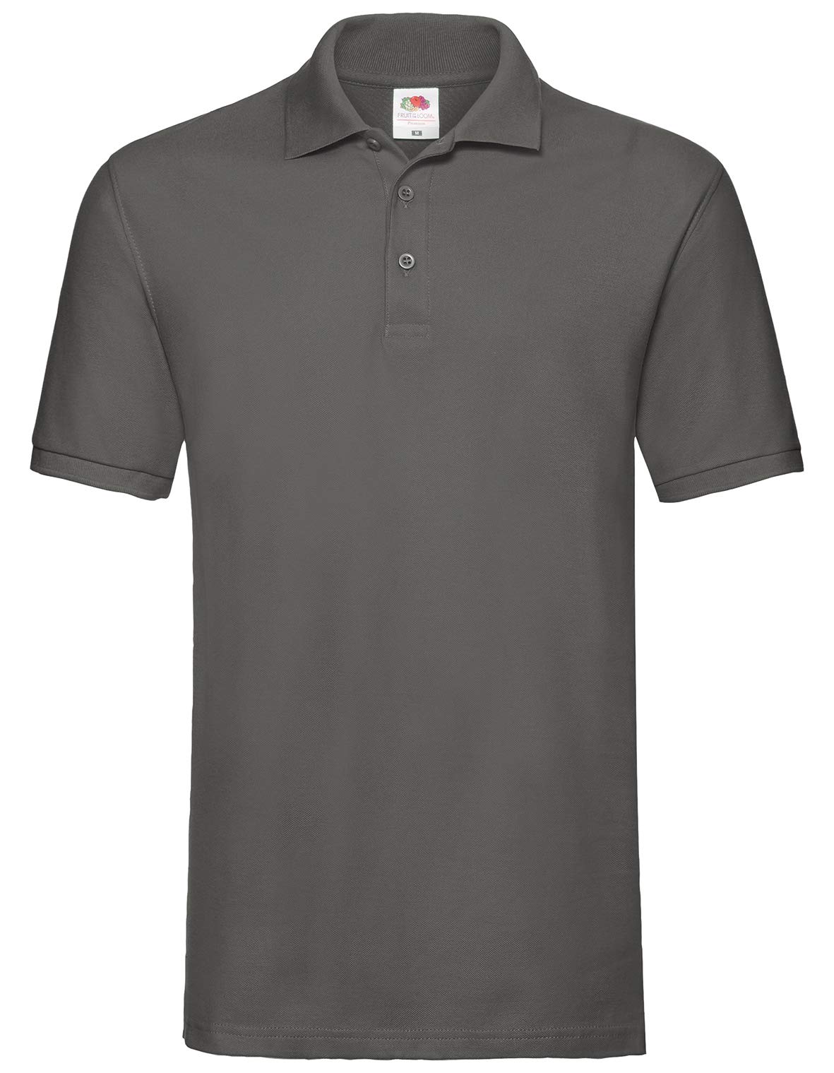 Fruit of the Loom Men's Premium Polo Shirt XL Mid Grey