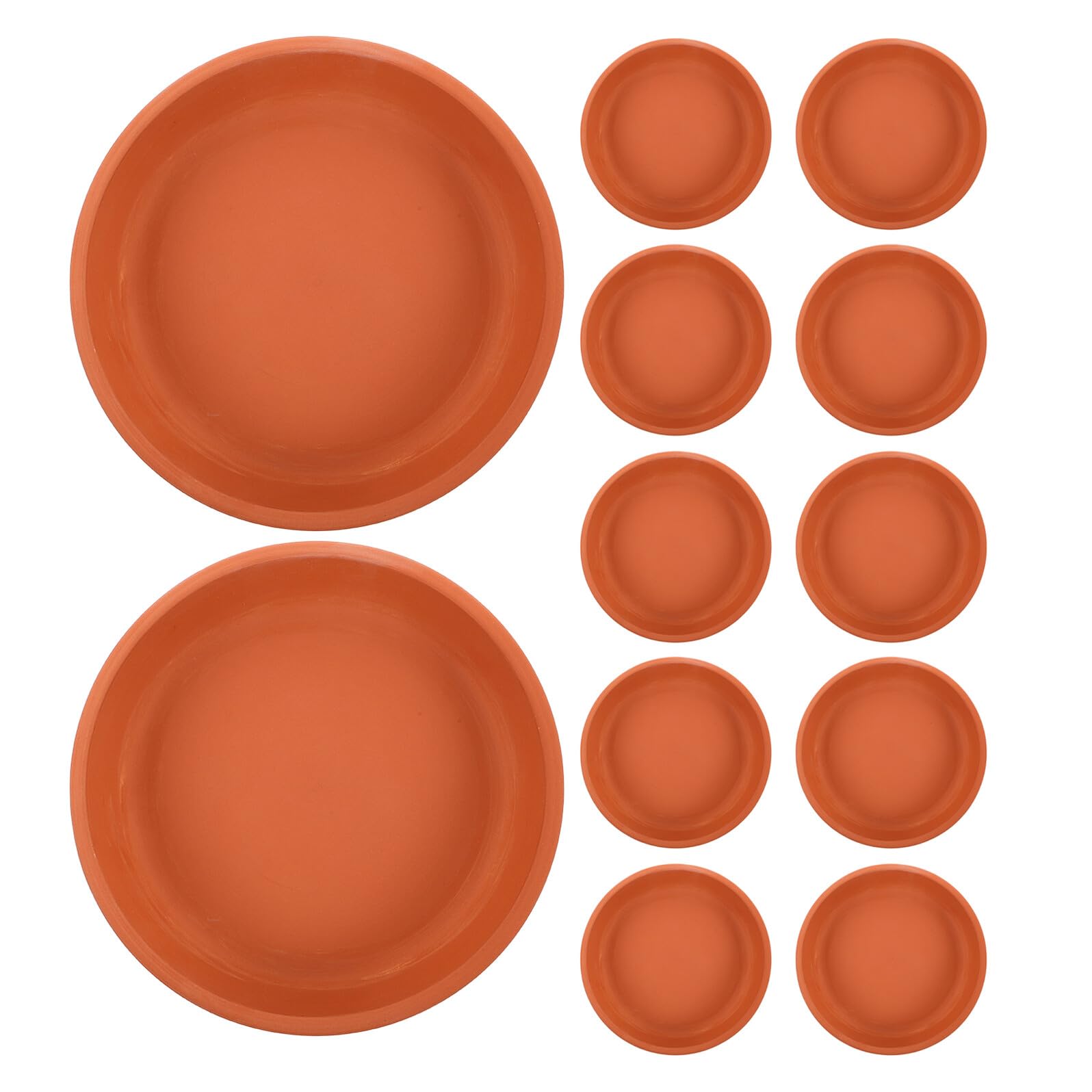Toddmomy 12 Pezzi Sottovaso Rotondo in Terracotta per Vasi di Piante, Raccoglitore d'Acqua Elegante e Resistente, per Davanzali e Tavoli, Previene Accumulo di umidità