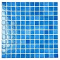 Tenedos Blue Recycled Glass Mosaic Tile Square 7/8 Inch Pattern for Kitchen Backsplash, Swimming Pool Tile, Bathroom Wall, Accent Wall (Not Peel and Stick Tile) (Box of 10 Sheets, Capri Blue)