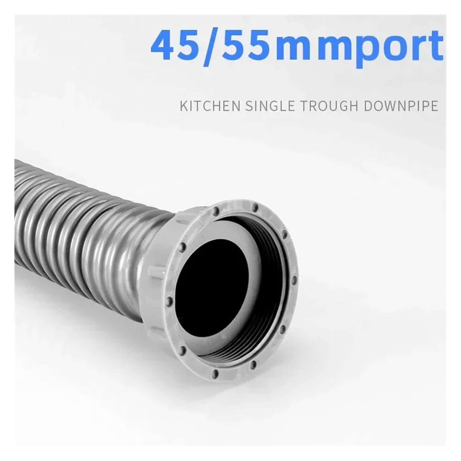 1PC Lavello Della Cucina Tubo Inferiore Flessibile A Scomparsa Bacino Tubo di Scarico Dell'acqua 45/55mm Comune Uscita Tubo Dell'acqua for accessori for il Bagno (Size : 100cm)