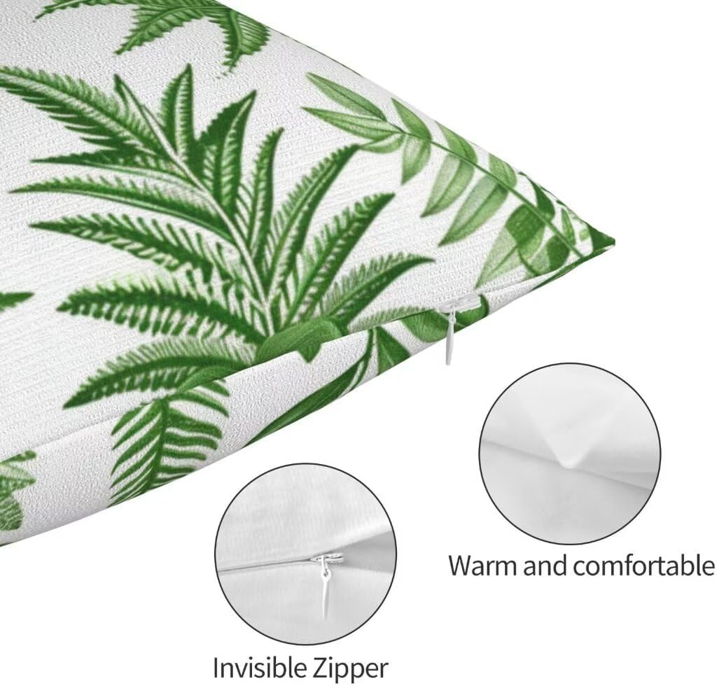 Throw Pillow Covers 28x35 Inch Pillow Covers Set of 2 Couch Pillows for Living Room, White Throw Pillows, Soft Accent Pillows Rectangular Decorative Pillows for Bed Sofa Farmhouse Decor, Green J48