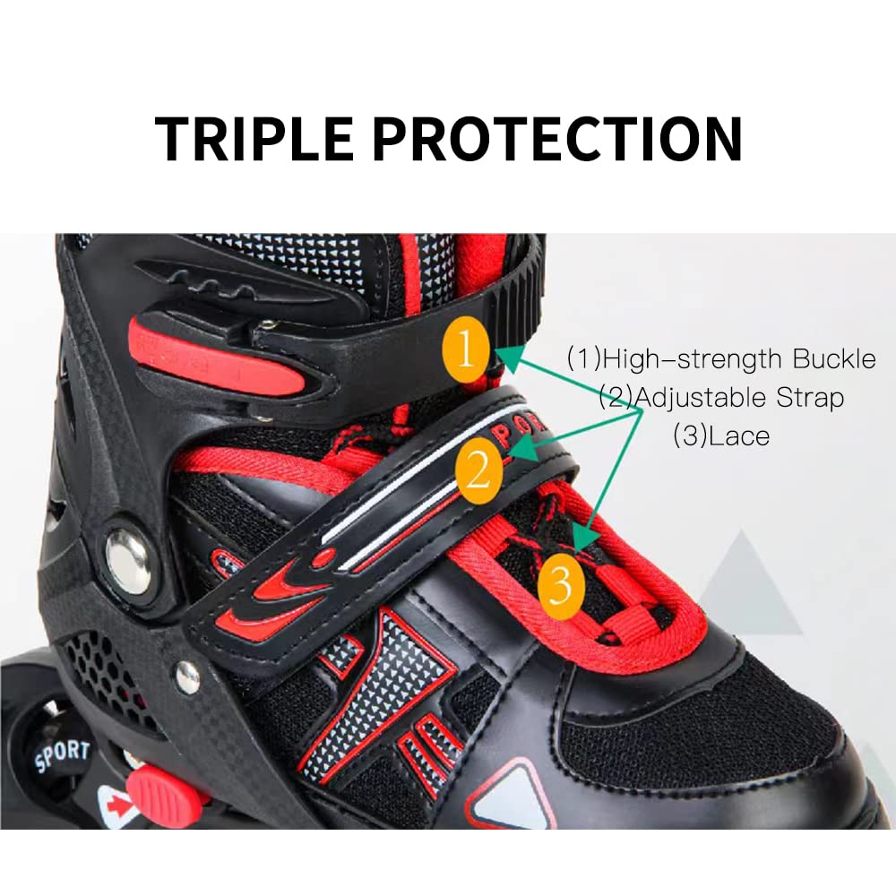 Patin à roulettes Ajustable, Roues Lumineuses pour Enfants