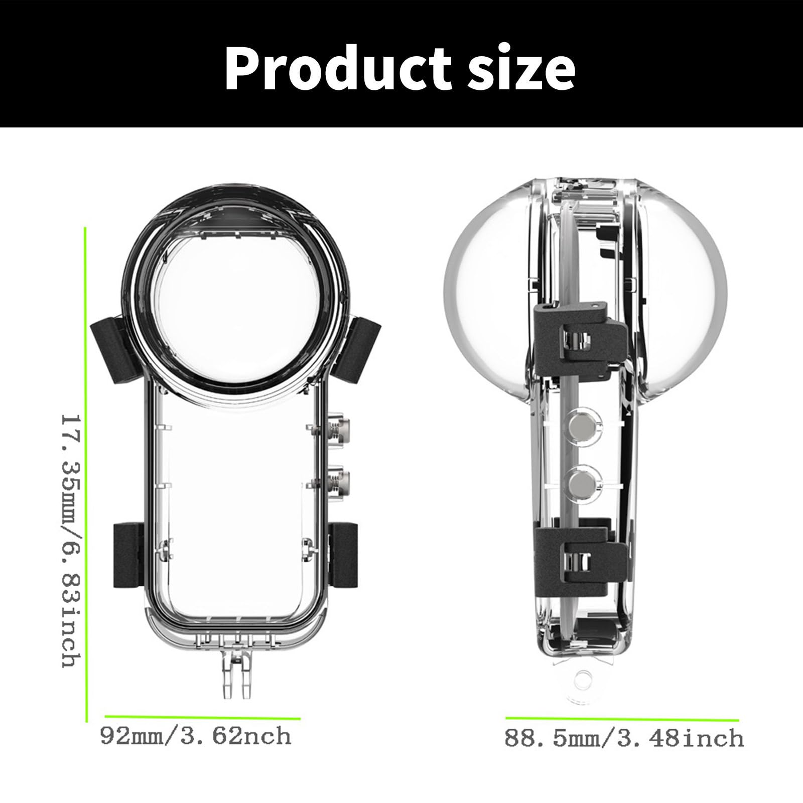 Custodia protettiva invisibile per fotocamera sportiva subacquea custodia impermeabile
