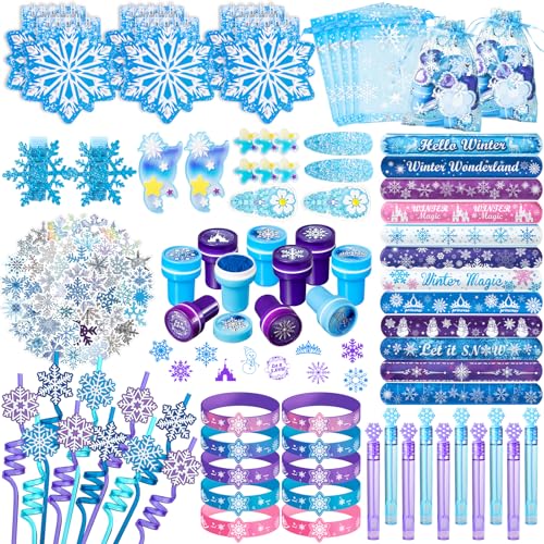 DMIGHT 130 Pcs Frozen Party Favors Birthday Supplies for Girls Kids, Gift Bags Frozen Filler Goodie Bag Stuffers Frozen Birthday Party Supplies